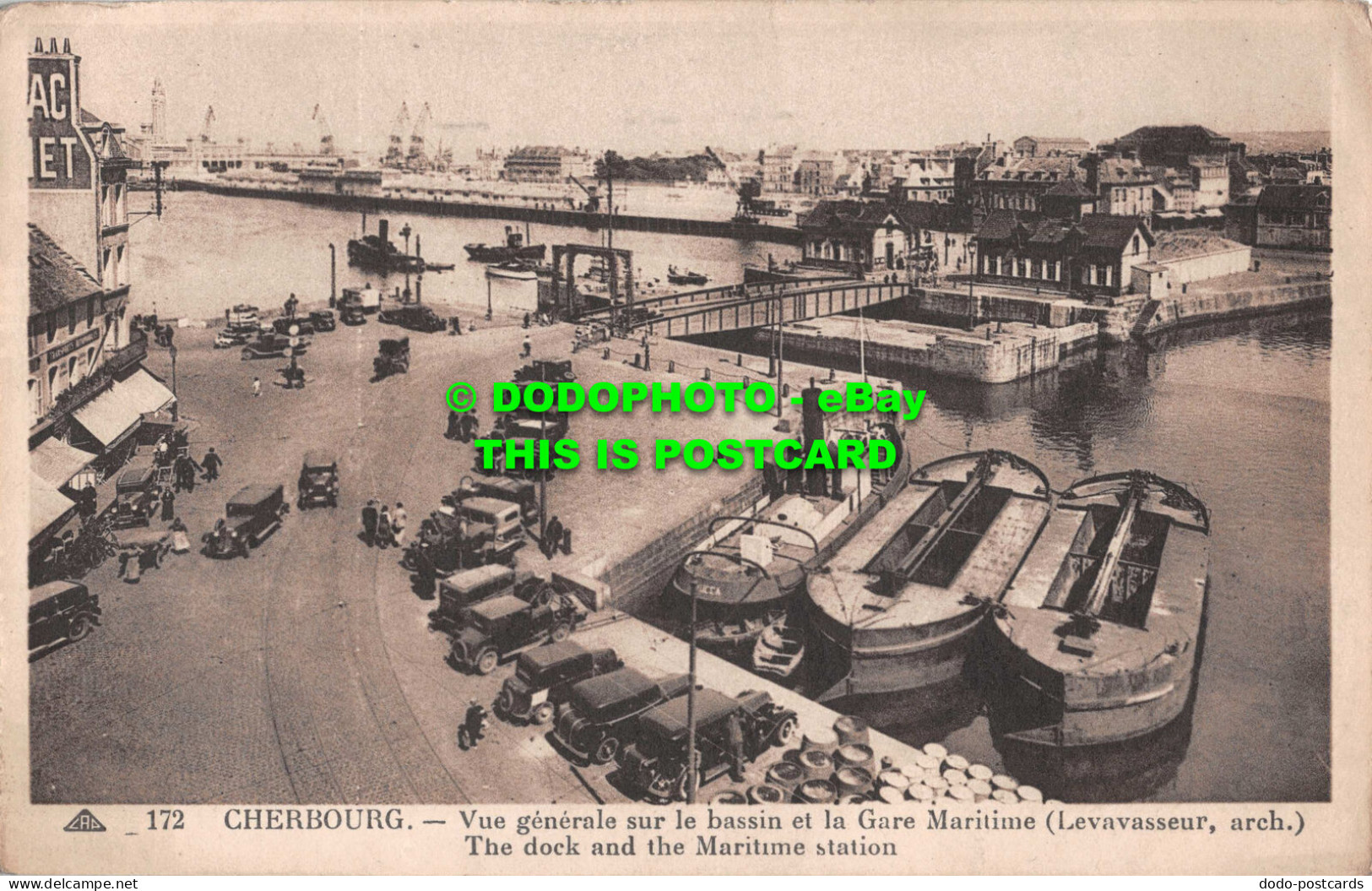 R550165 CAP. 172. Cherbourg. Dock And Maritime Station. Levavasseur. Arts Photom - World