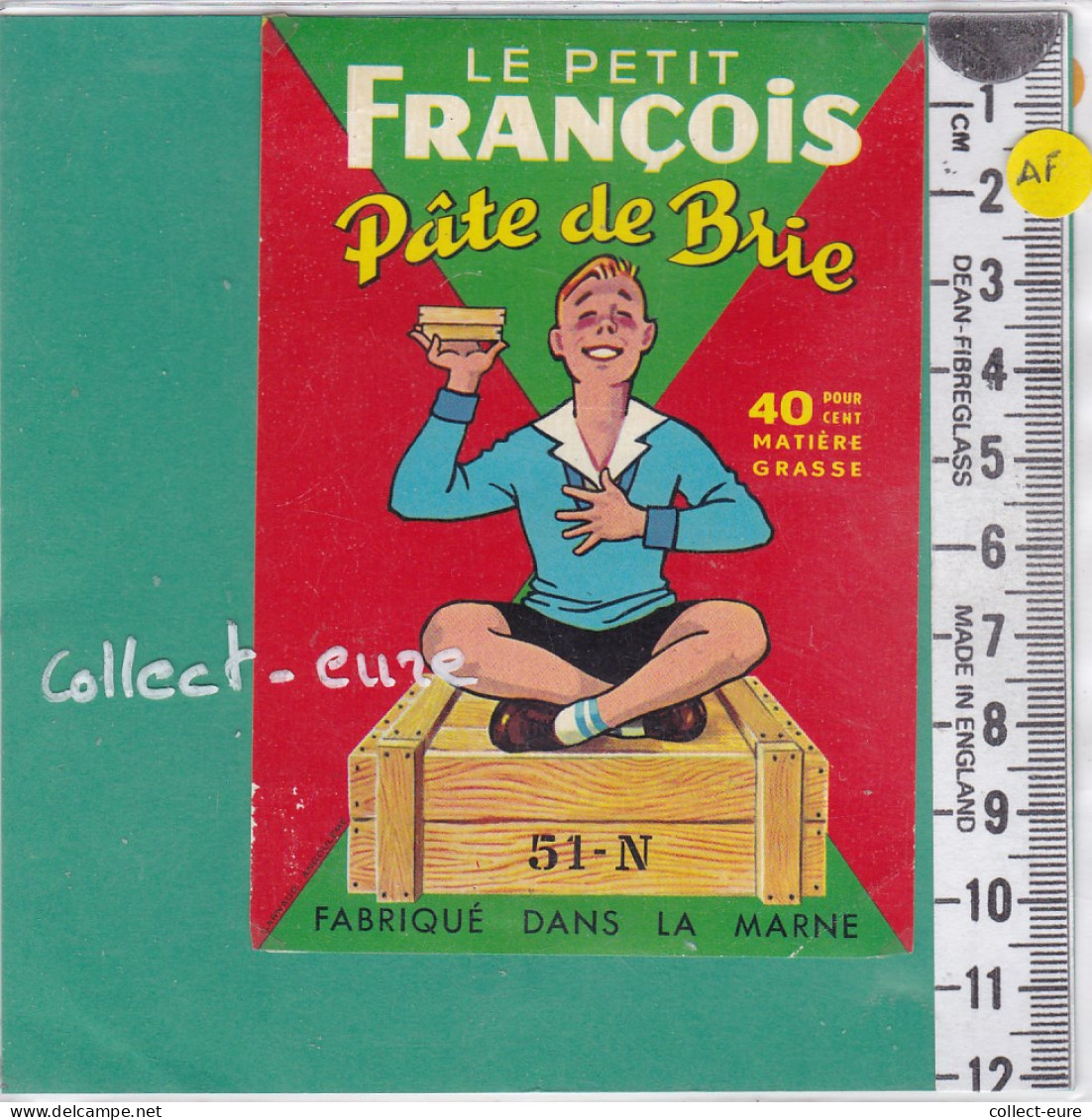 C1216 FROMAGE PATE DE BRIE  ANGLURE  MARNE 40 % LE PETIT FRANCOIS  - Cheese