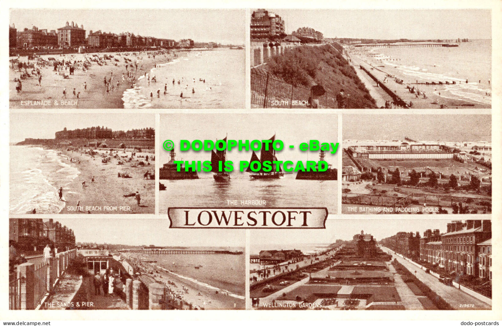 R550186 Lowestoft. 219672. Phototype. Valentines. Multi View - World