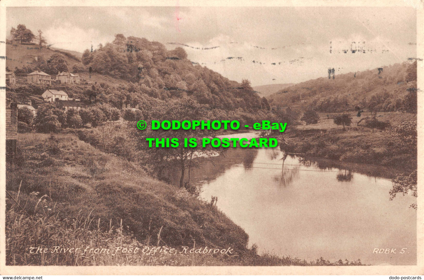 R550191 River From Post Office. Redbrook. RDBK. 5. Friths Series. 1950 - World