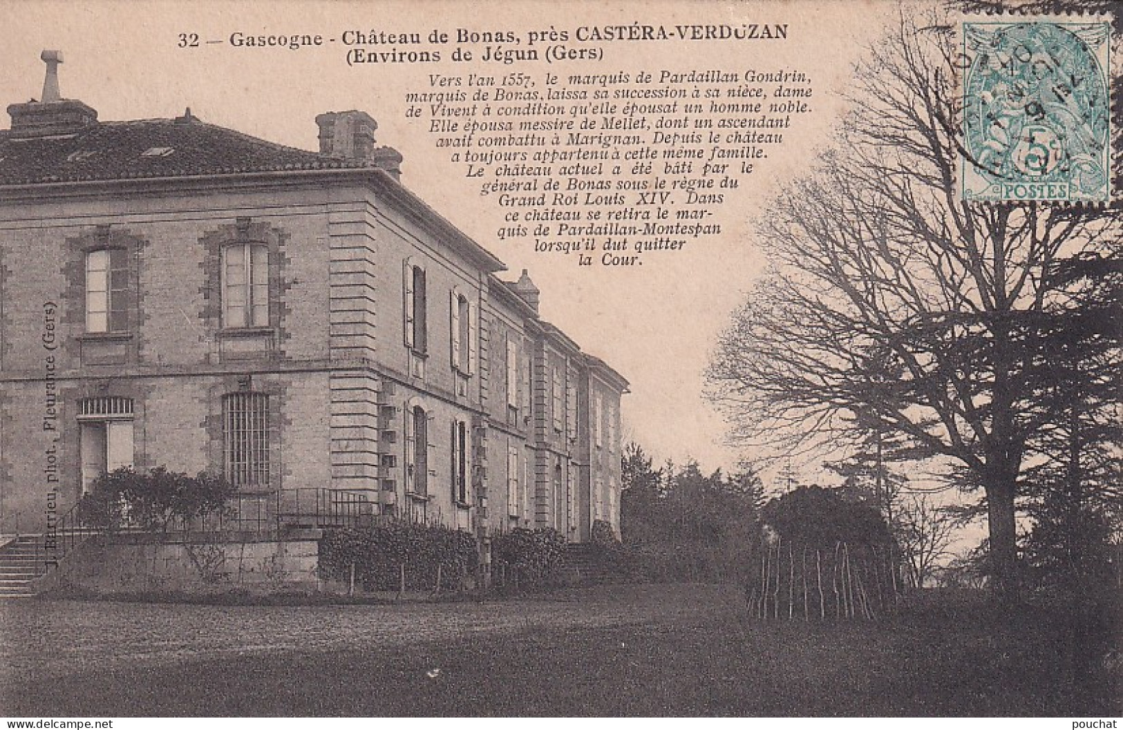 SO Nw-(32) CHATEAU DE BONAS , PRES CASTERA VERDUZAN ( ENVIRONS DE JEGUN ) - Other & Unclassified