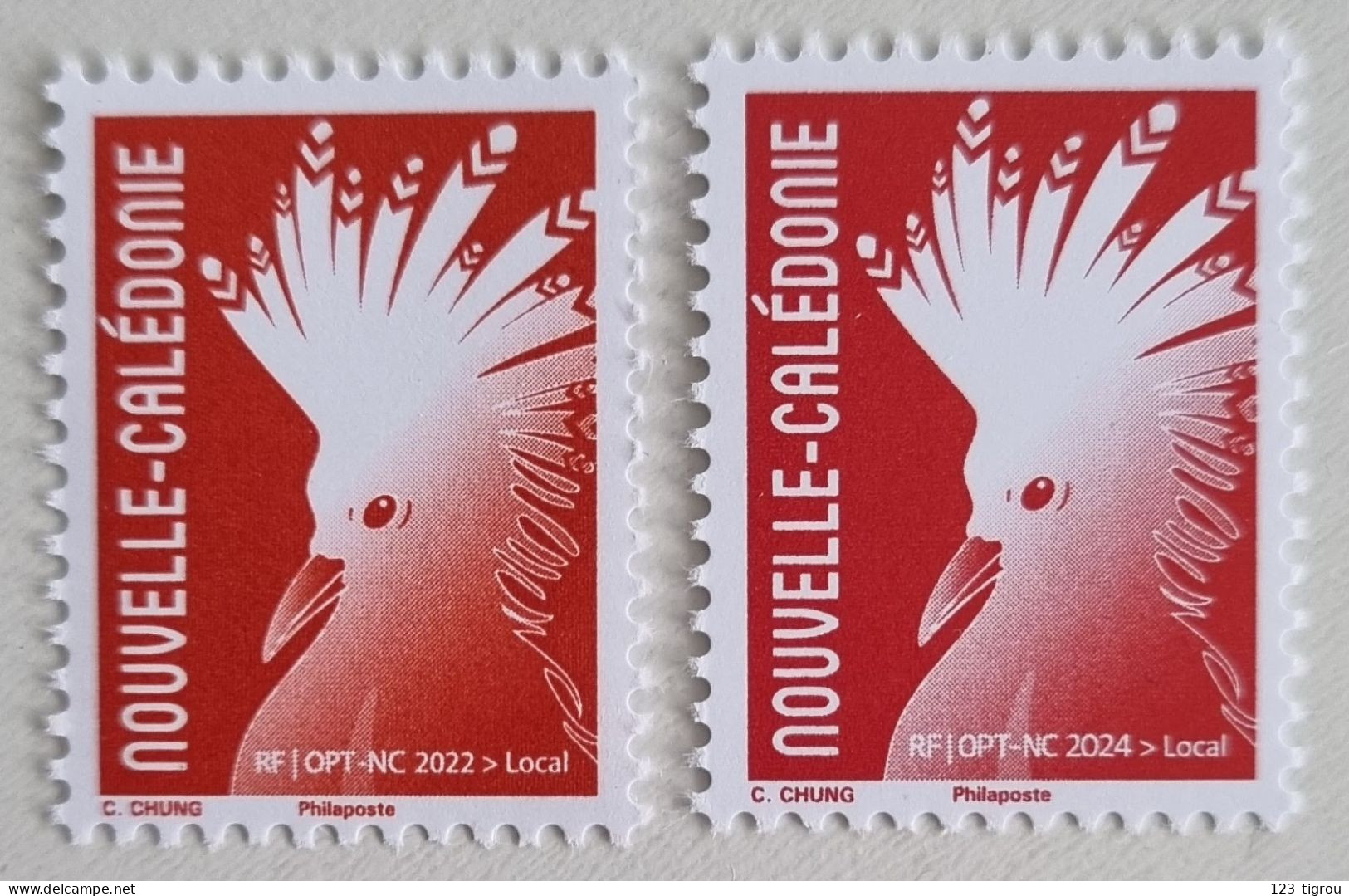 CAGOU ROUGE LOCAL 2022 & 2024 TB - Unused Stamps