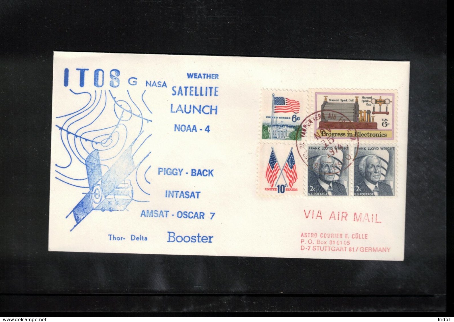 USA 1974 Space / Weltraum Satellite ITOS G Weather Satellite Interesting Cover - Stati Uniti