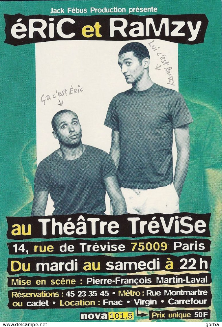 *CPM - Eric Et Ramzy Au Théatre Trévise - Paris (75) - Artistes