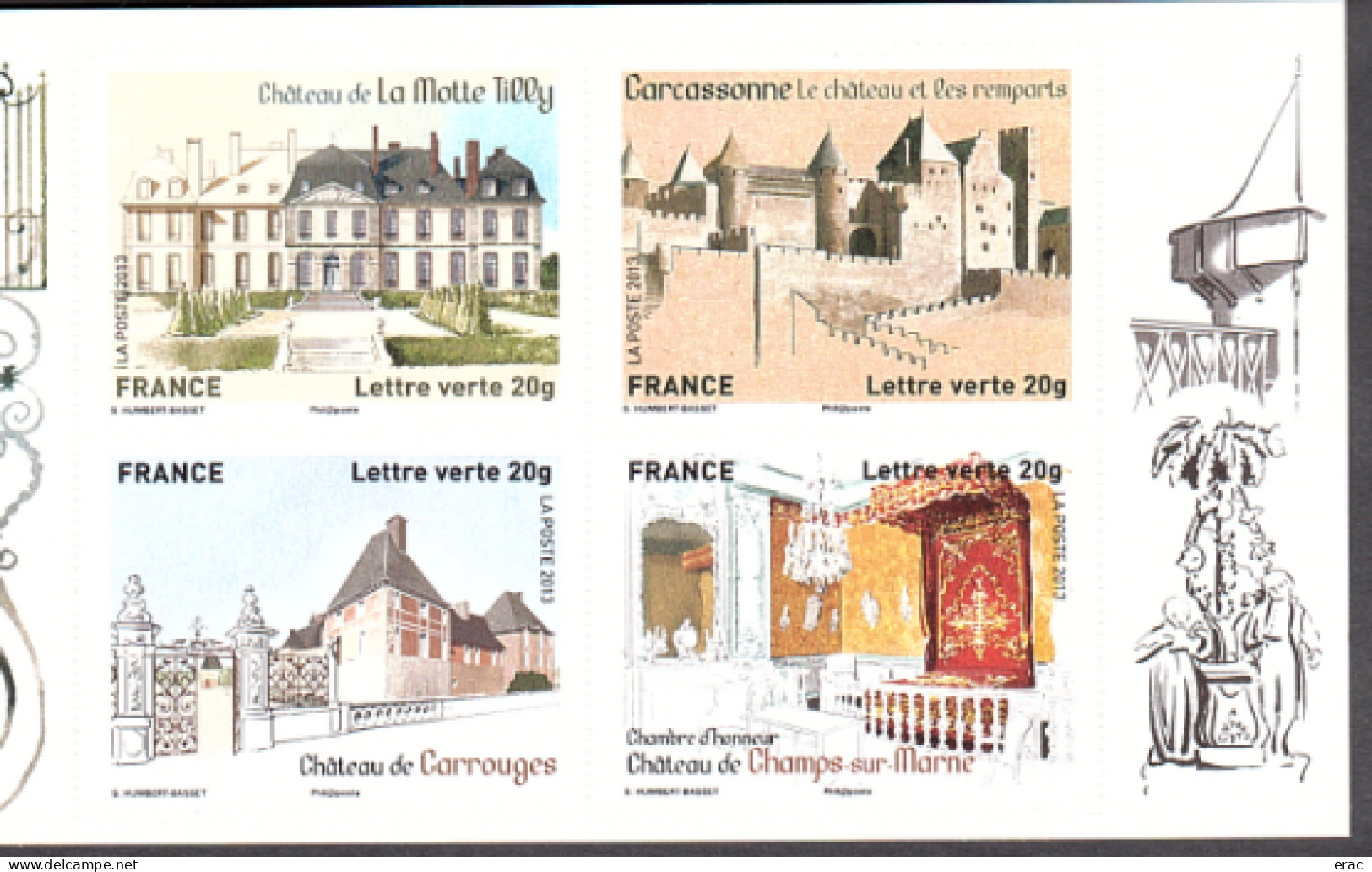 France - 2013 - Carnet Autoadhésif BC865 - Neuf ** - Patrimoines De France - Postzegelboekjes