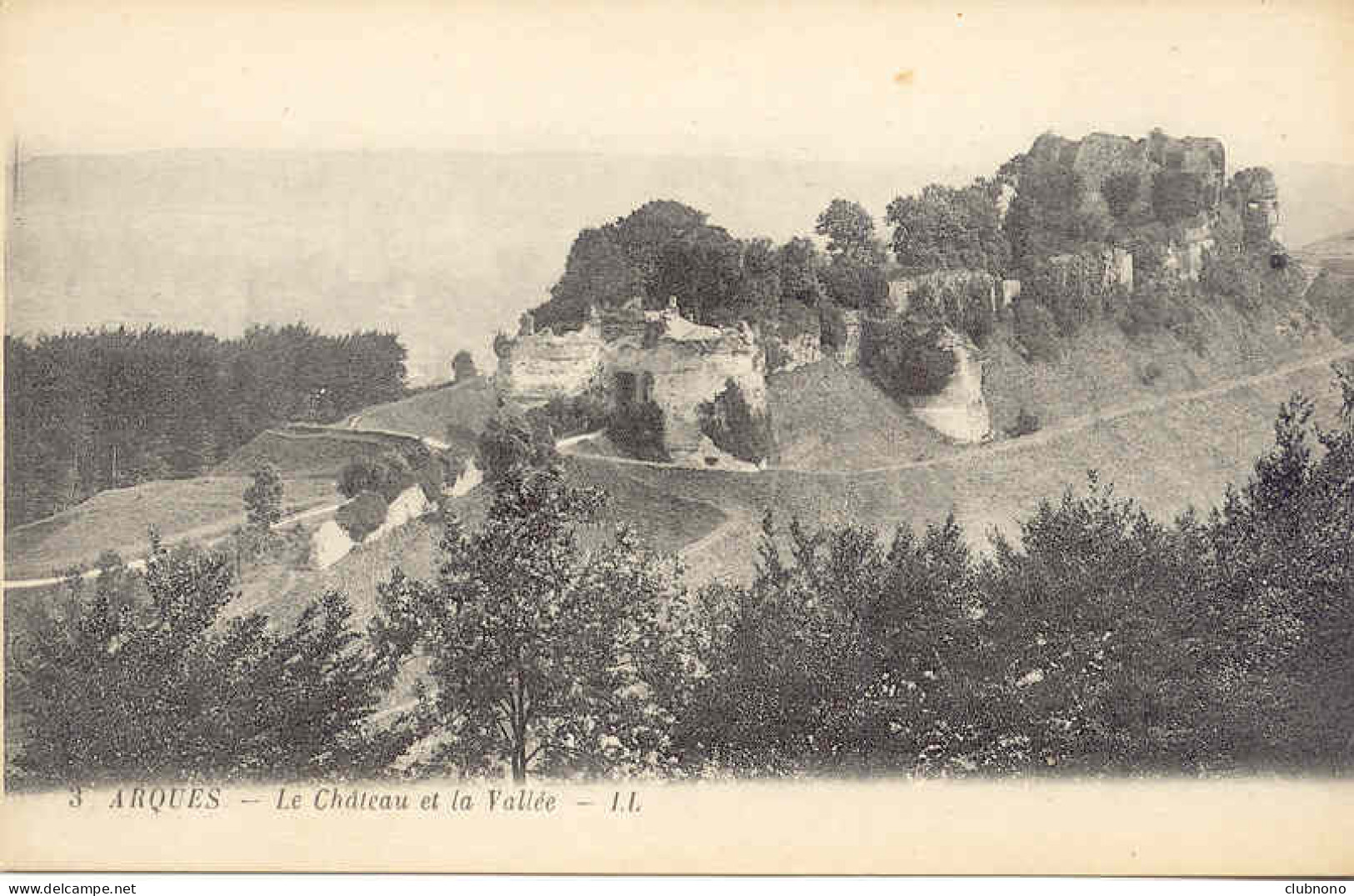 CPA  - ARQUES - LE CHATEAU ET LA VALLEE (IMPECCABLE - Arques-la-Bataille