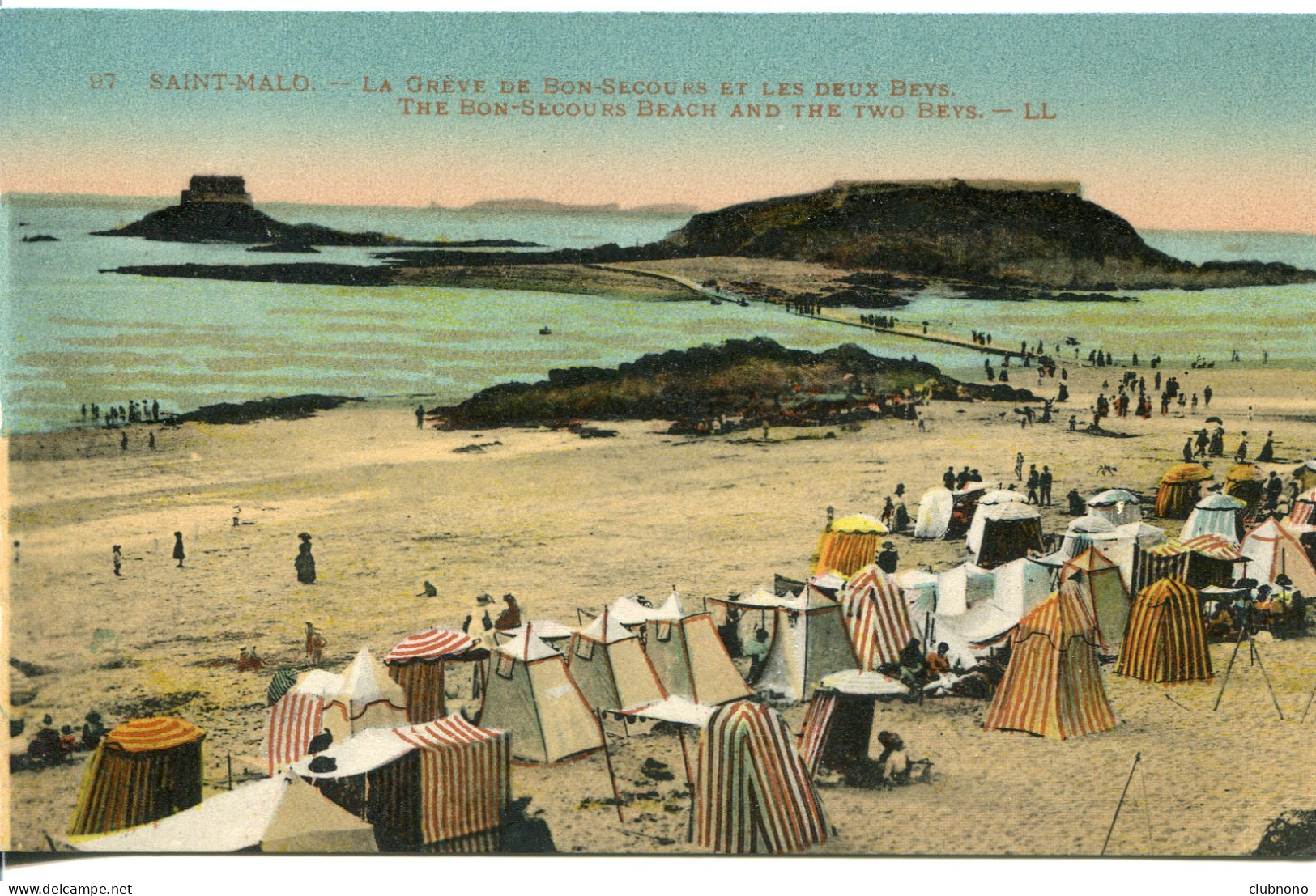 CPA -  SAINT-MALO - GREVE DE BONSECOURS ET LES DEUX BEYS - Saint Malo