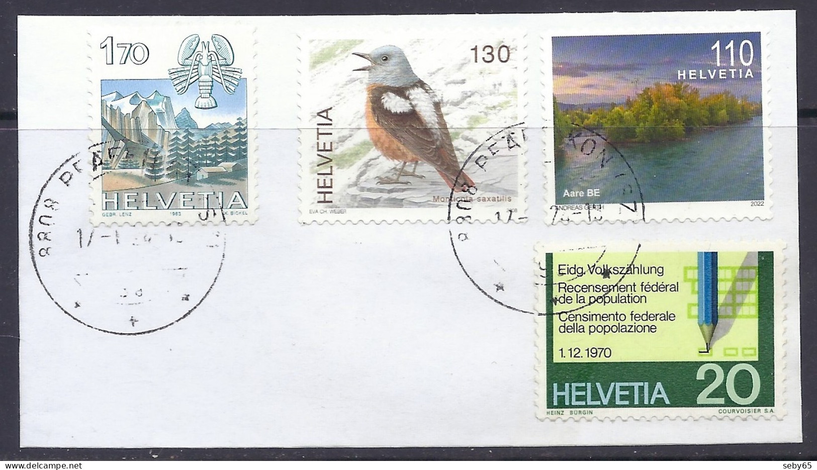 Svizzera / Suisse / Switzerland 2022 / 2008 Bids, Monticola Saxatilis, River Aare, Mountains, Scorpions - Different Used - Oblitérés