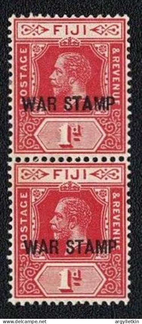 FIJI 1915/19 WAR TAX VARIETY PAIR - Fidji (...-1970)
