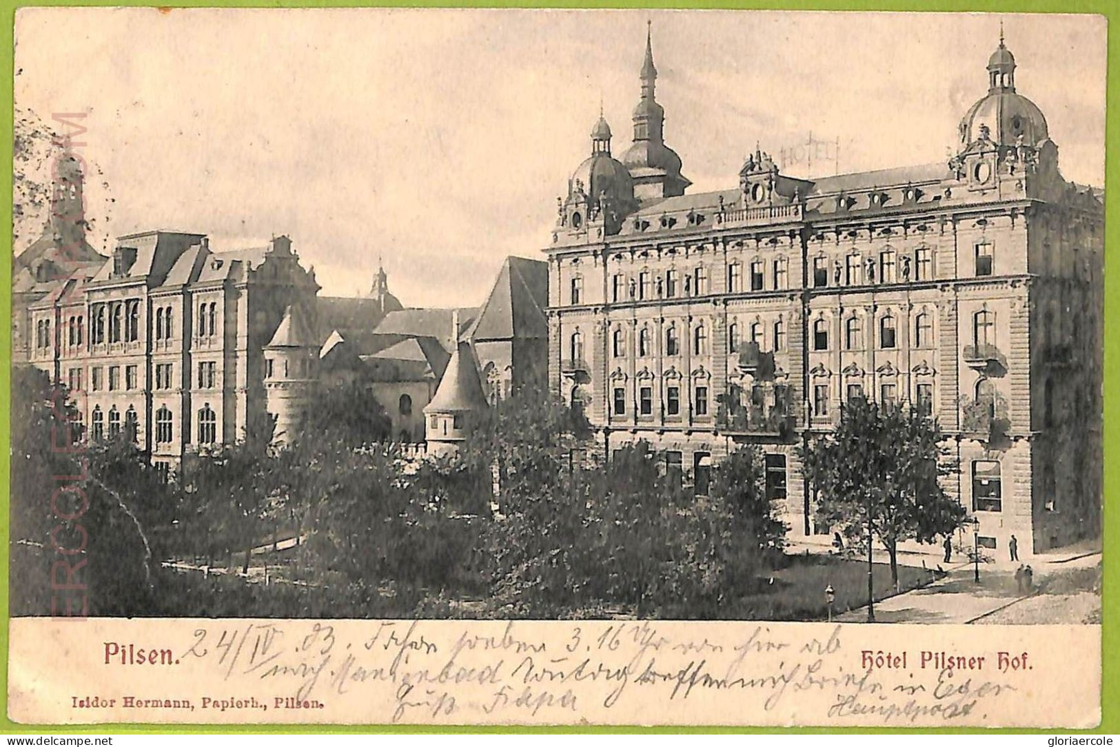 Ae9445 - CZECHOSLOVAKIA - VINTAGE  POSTCARD - Pilsen - 1903 - Tschechische Republik