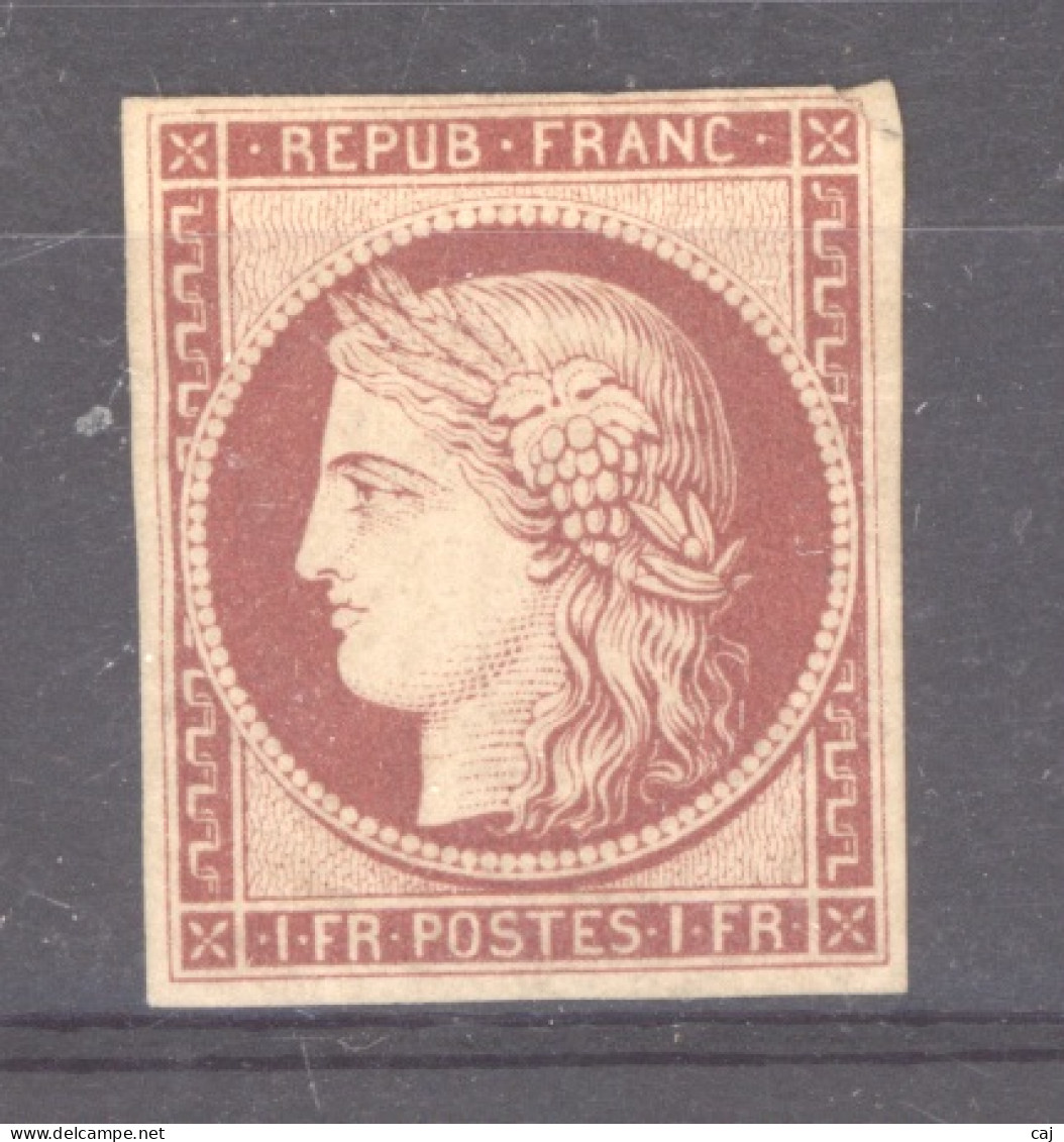 France    :  Yv  6  *  Réimpression 1962 - 1849-1850 Ceres