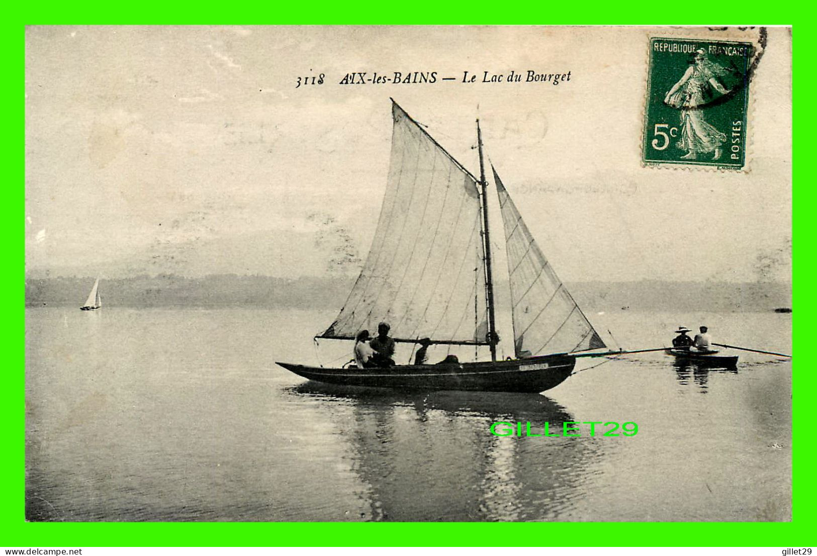 SHIP, BATEAUX, VOILIER - AIX-LES-BAINS (73) - LE LAC DU BOURGET - CIRCULÉE - E. REYNAUD, ÉDITEUR - - Sailing Vessels