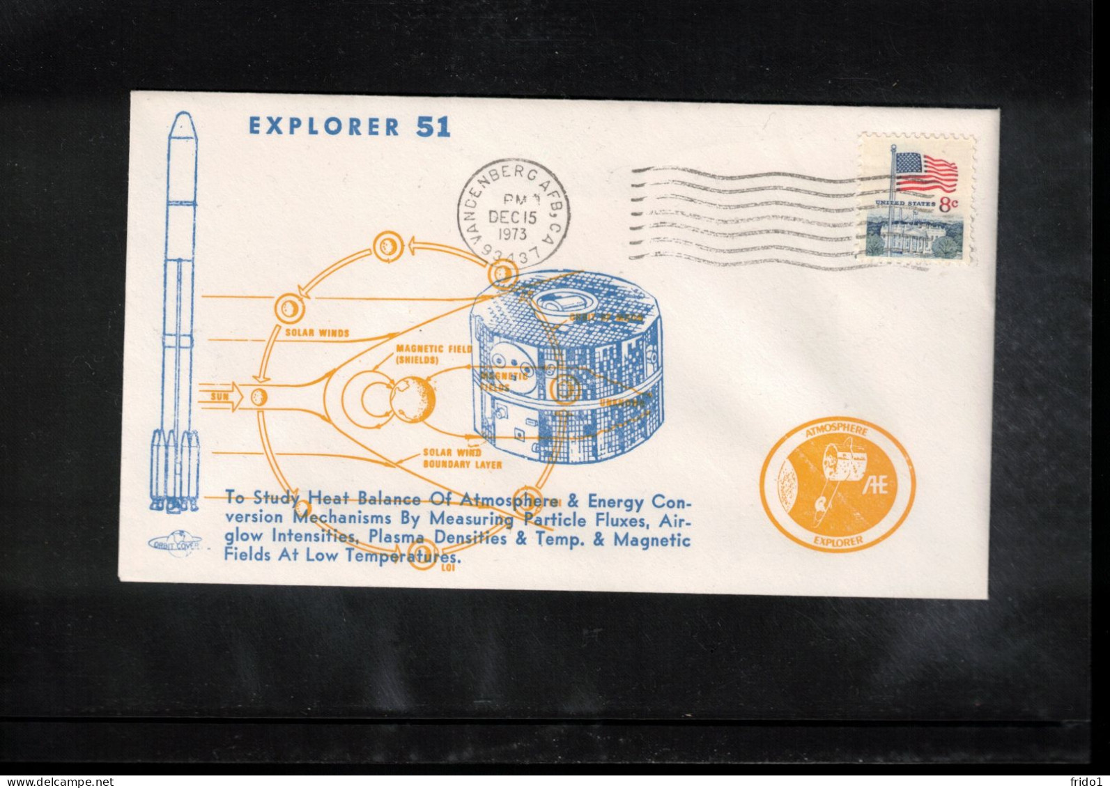 USA 1973 Space / Weltraum Satellite EXPLORER 51  Interesting Cover - United States