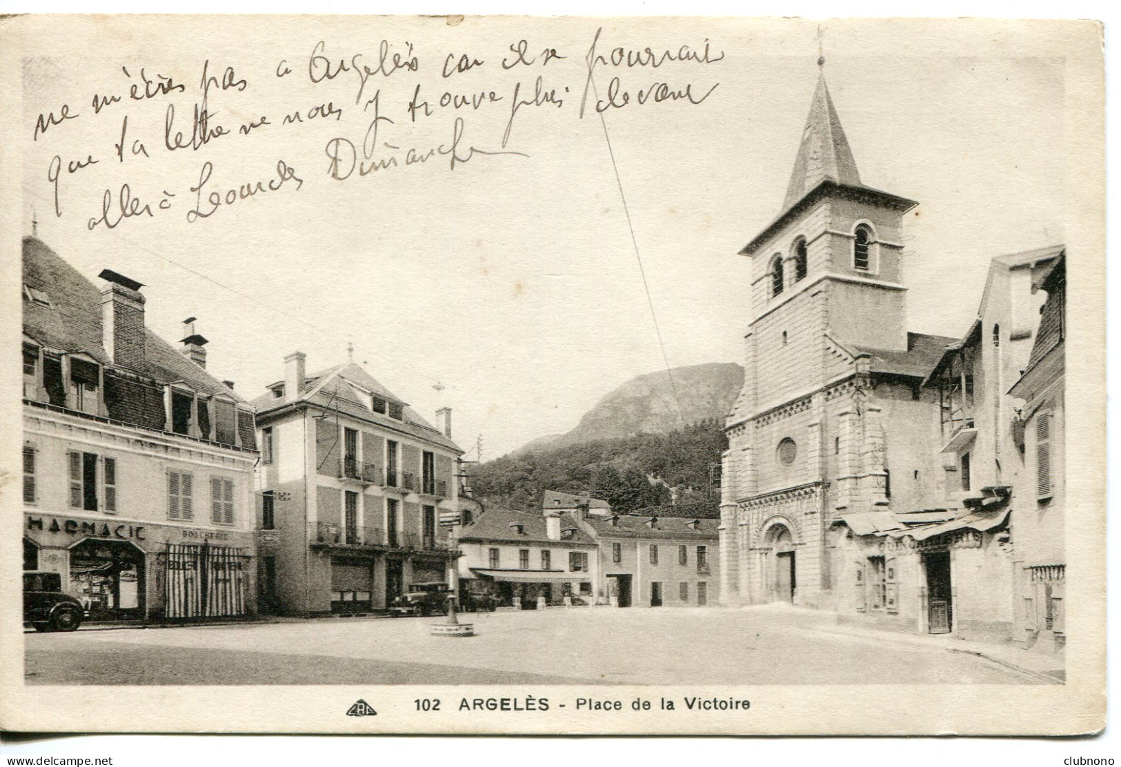 CPA  - ARGELES - PLACE DE LA VICTOIRE  - Argeles Gazost