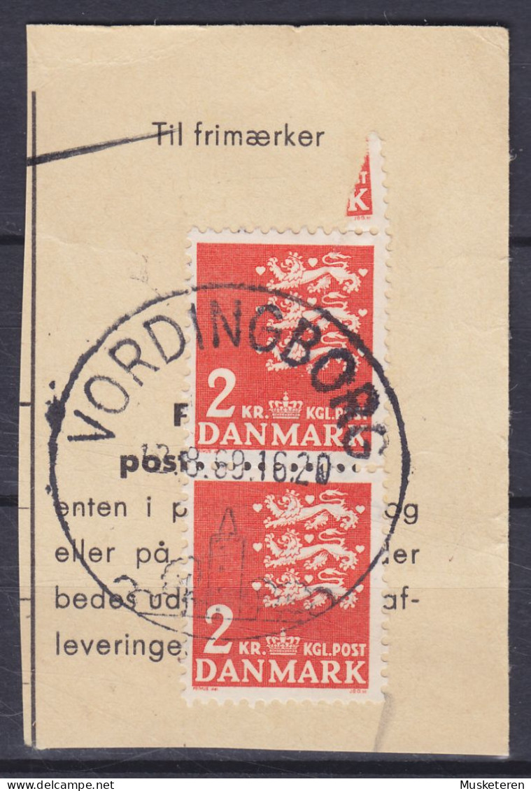 Denmark 1947 Mi. 290, 2.00 Kr. Kleines Reichswappen Sonderstempel 'Gaasetårnet Cachet' VORDINGBORG 1969 Clip - Usado