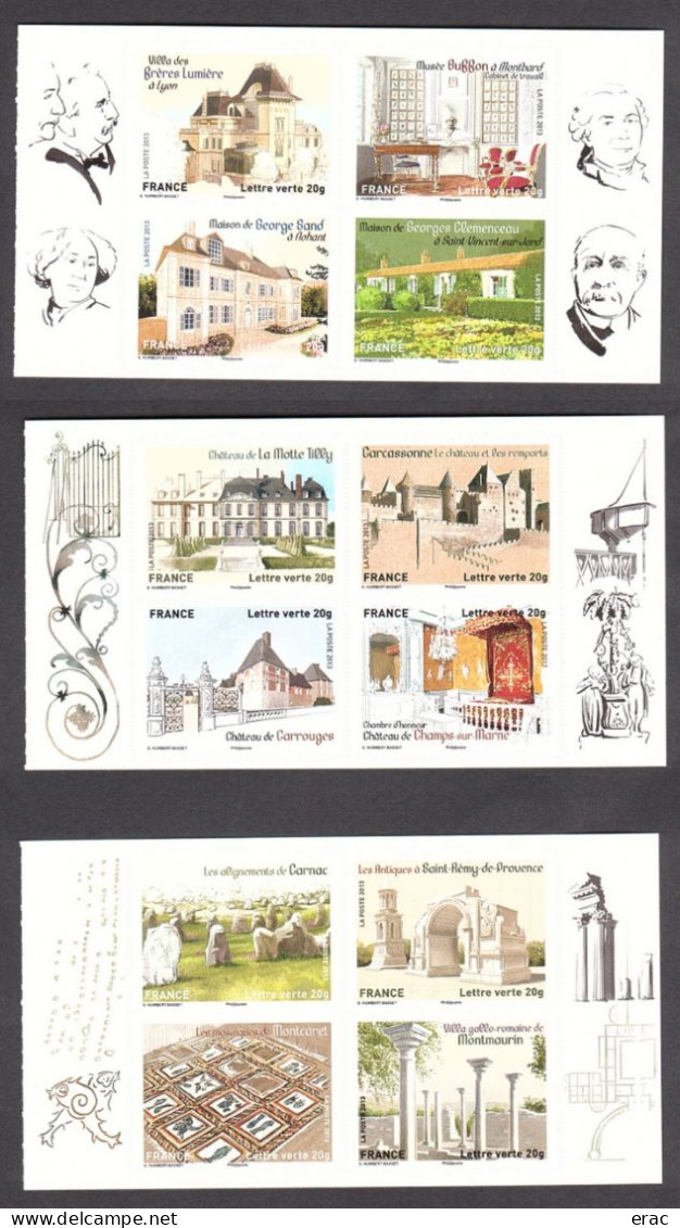 France - 2013 - Autoadhésifs N° 865 à 876 - Neuf ** - Patrimoines De France - Unused Stamps