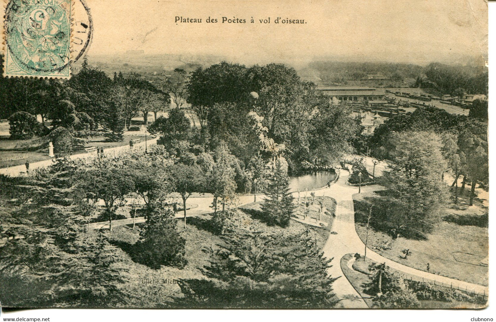 CPA - BEZIERS - PLATEAU DES POETES A VOL D'OISEAU (1905) - Beziers