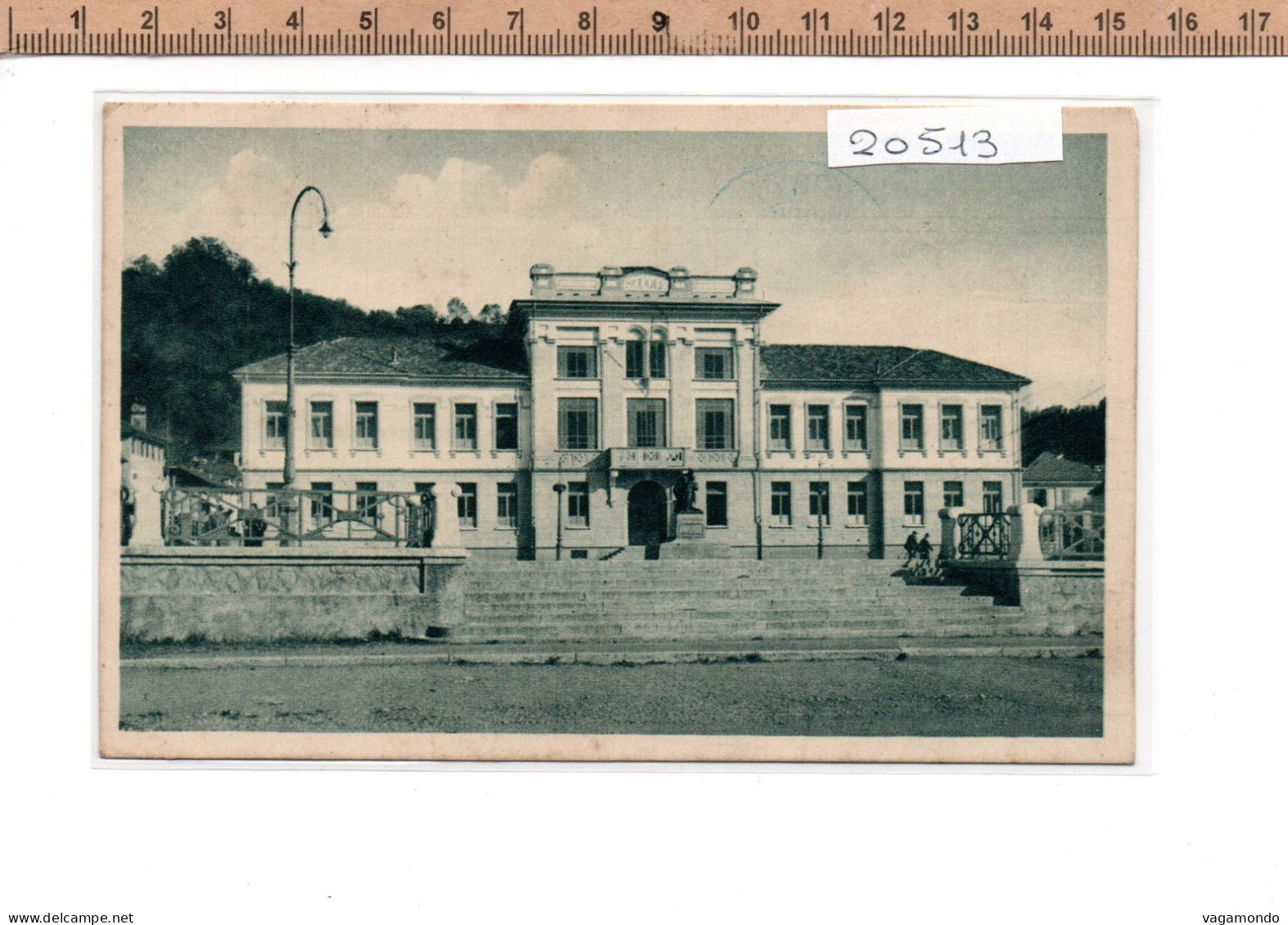 20513 BORGOSESIA SCUOLE COMUNALI PIAZZA FRASCOTTI 1942 - Vercelli