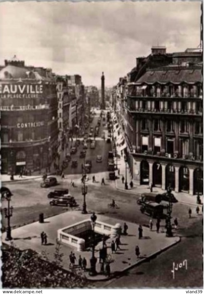 PARIS. - Rue De La Paix Et Colonne Vendôme     Non Circulée - Arrondissement: 02