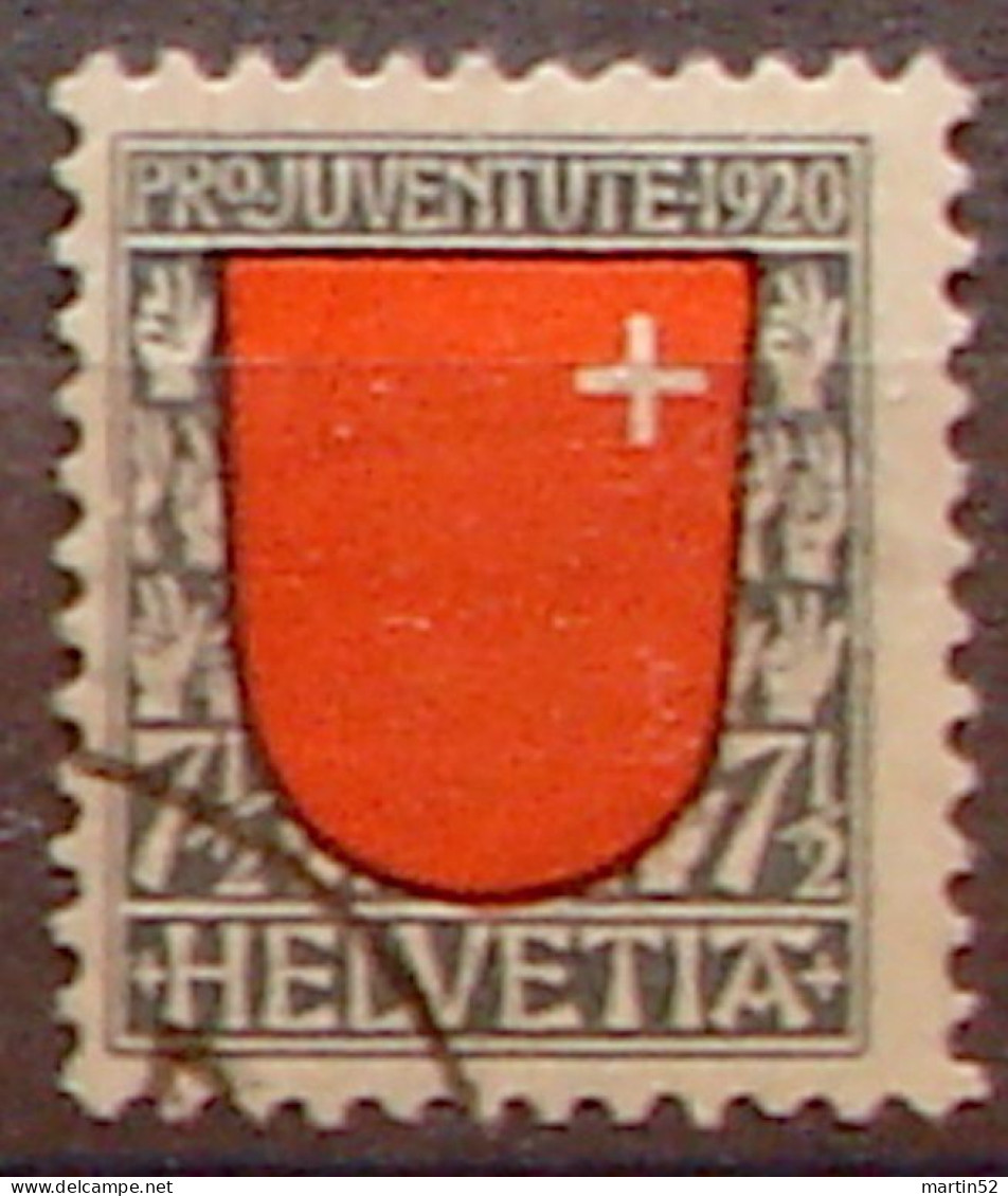 Schweiz Suisse 1920: Kantonswappen Schwyz Zu WI 15 Mi 153 Yv 176 Mit Eck-Stempel Unten Links (Zu CHF 25.00) - Oblitérés