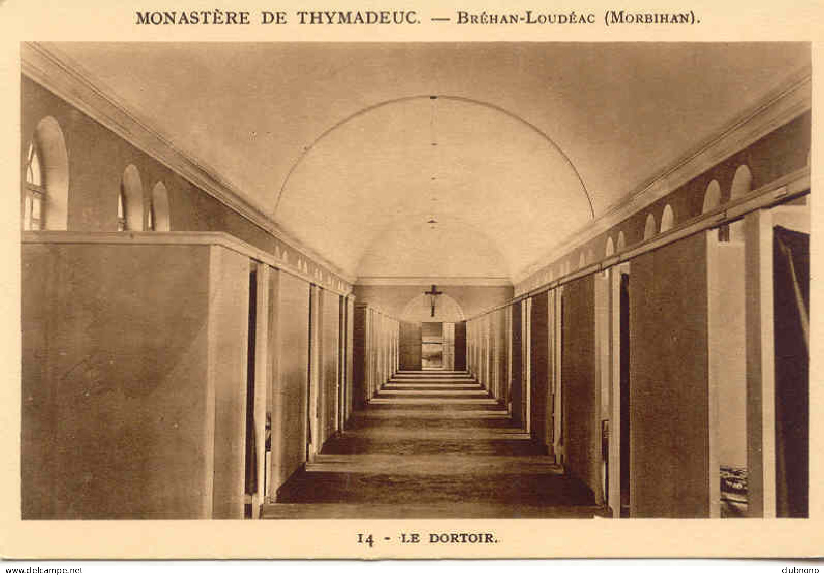 CPA - BREHAN-LOUDEAC - MONASTERE DE THYMADEUC - LE DORTOIR (RARE CLICHE) - Autres & Non Classés