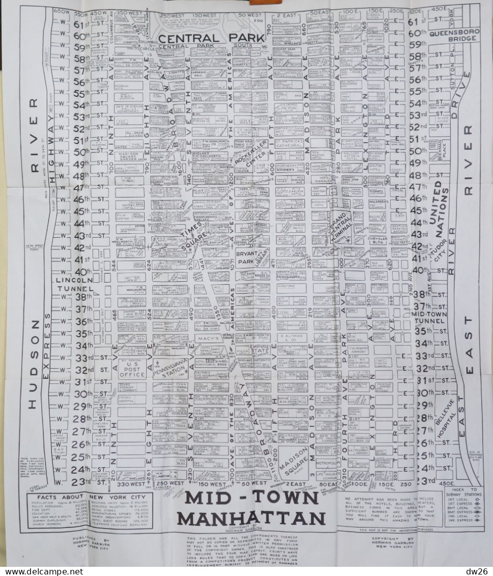 Maps Of New York City (The Standard Visitor's Guide) Mid-town Manhattan, Brooklyn, Queens, Bronx - Strassenkarten