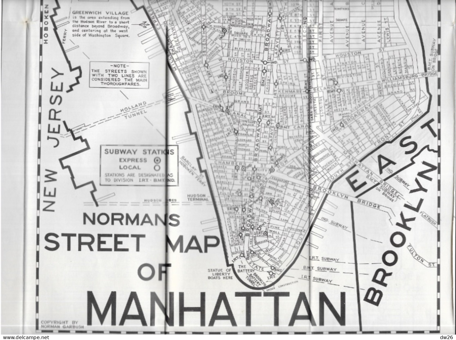 Maps Of New York City (The Standard Visitor's Guide) Mid-town Manhattan, Brooklyn, Queens, Bronx - Roadmaps