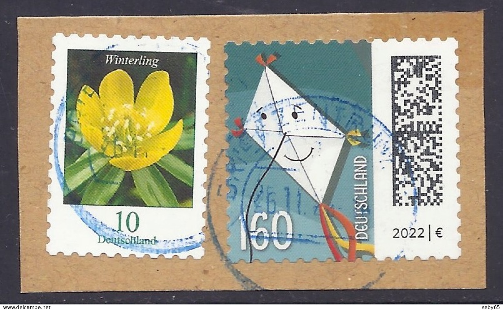 Germany 2022 - Welt Der Briefe, Definitives, The World Of Letters, Letter Bar Code - Used - Used Stamps