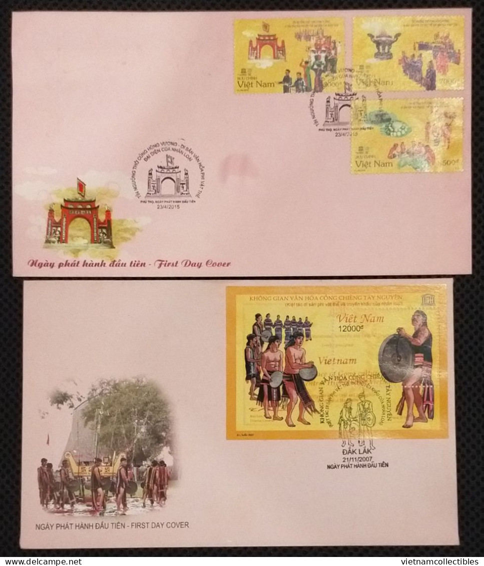 FDC Vietnam Viet Nam With Imperf Stamps And Souvenir Sheet 2007 : Highland / Costume / Music (Ms963) - Vietnam