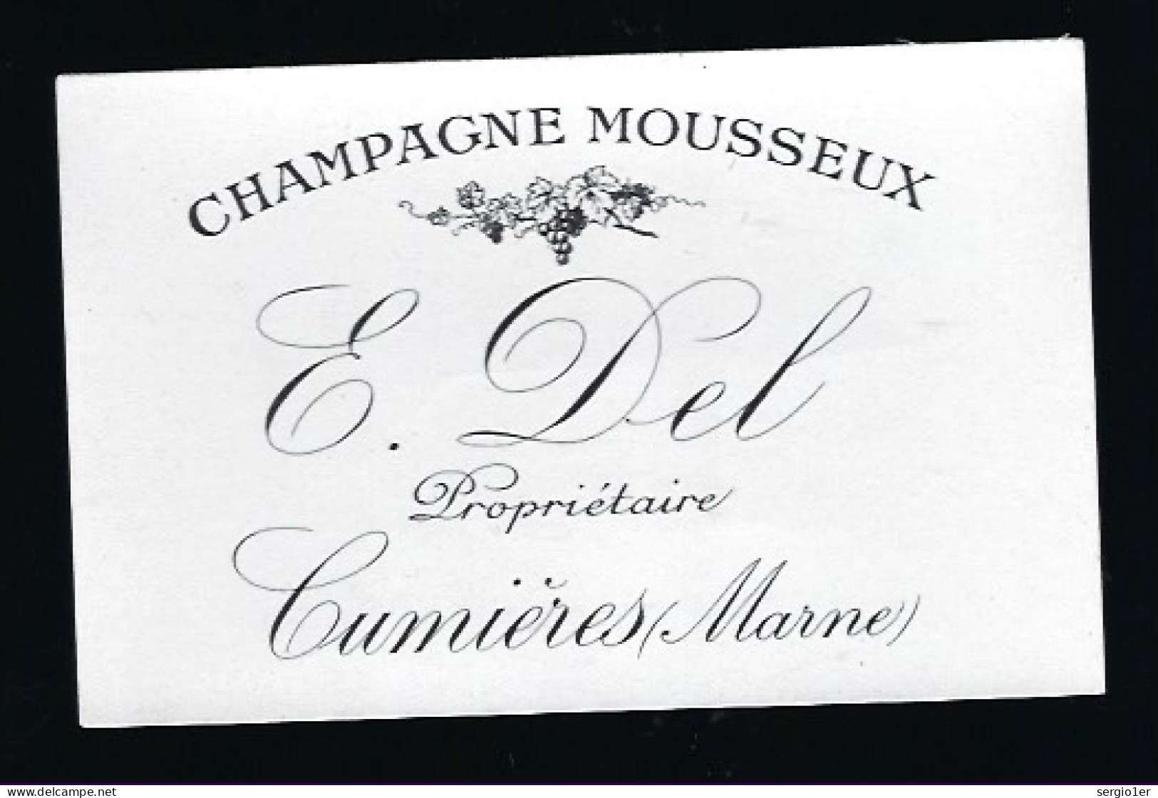 Etiquette Champagne   Mousseux E Del   Cumieres  Marne 51 - Champagne