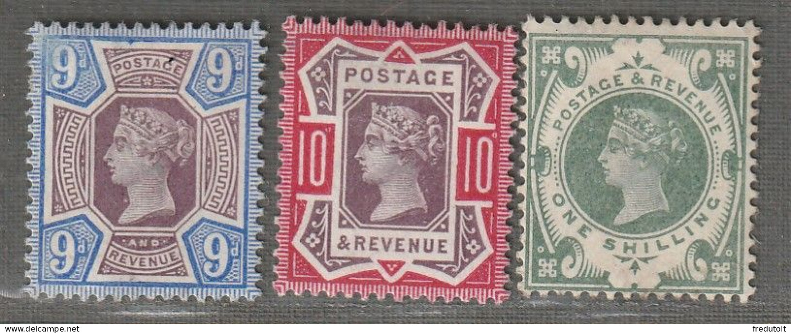 GRANDE BRETAGNE - N°101+102+103 Nsg (1887/1900) Victoria - Unused Stamps