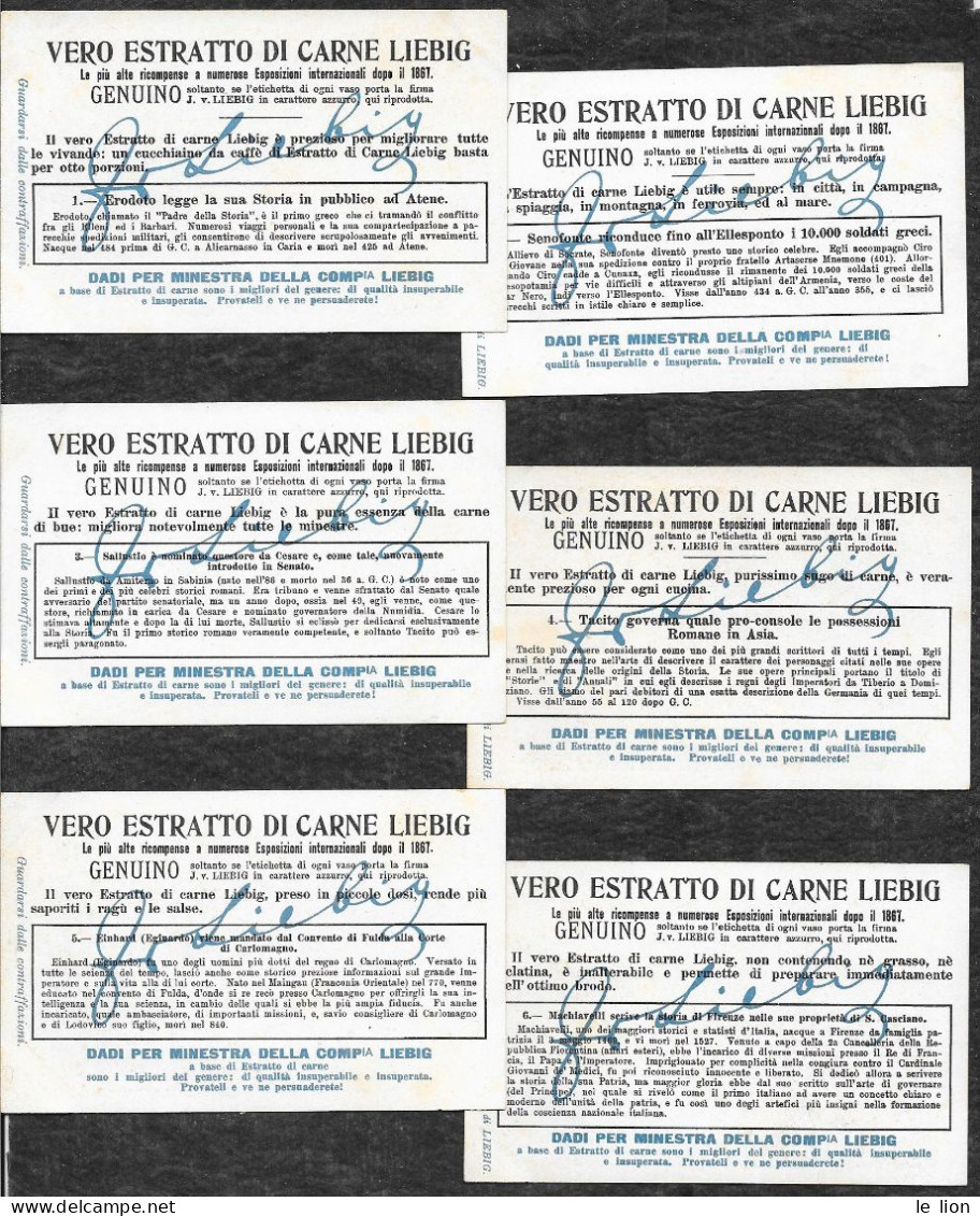 Serie Liebig ITALIANA S1141 Grandi Storici E Episodi Della Loro Vita 1922/23 OTTIMO STATO - Liebig