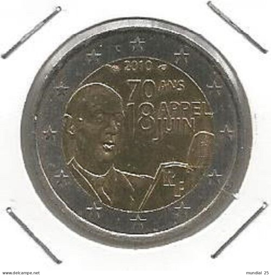 FRANCE 2 EURO 2010 - 70th ANNIVERSARY, JUNE 18th APPEAL - France