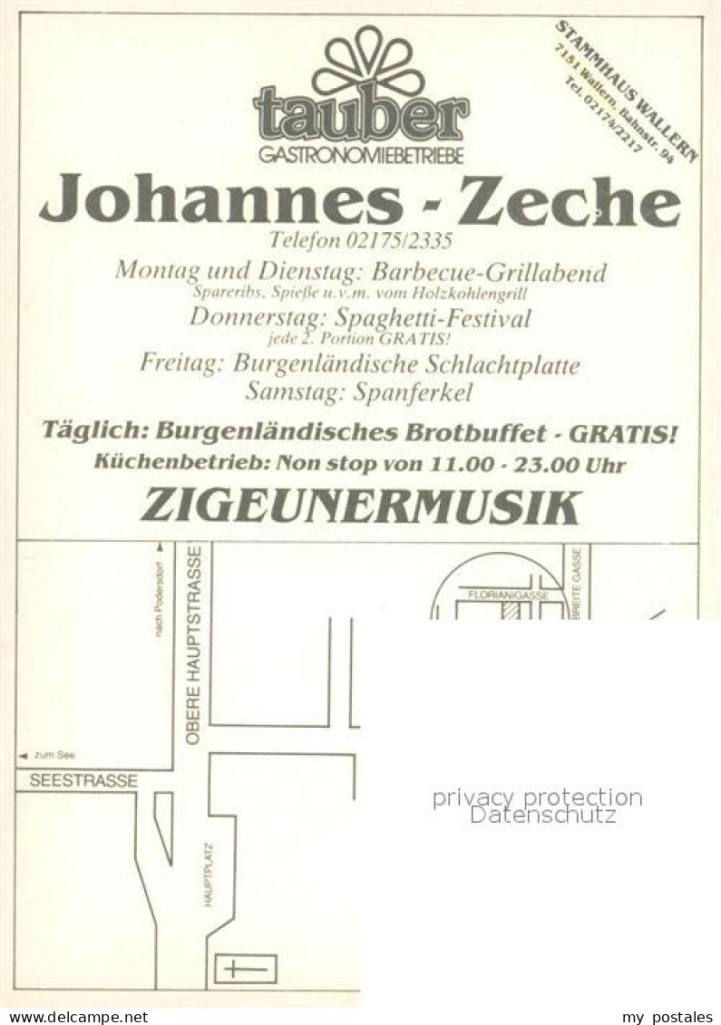 73722614 Illmitz Stammhaus Wallern Johanneszeche Informationskarte Illmitz - Sonstige & Ohne Zuordnung