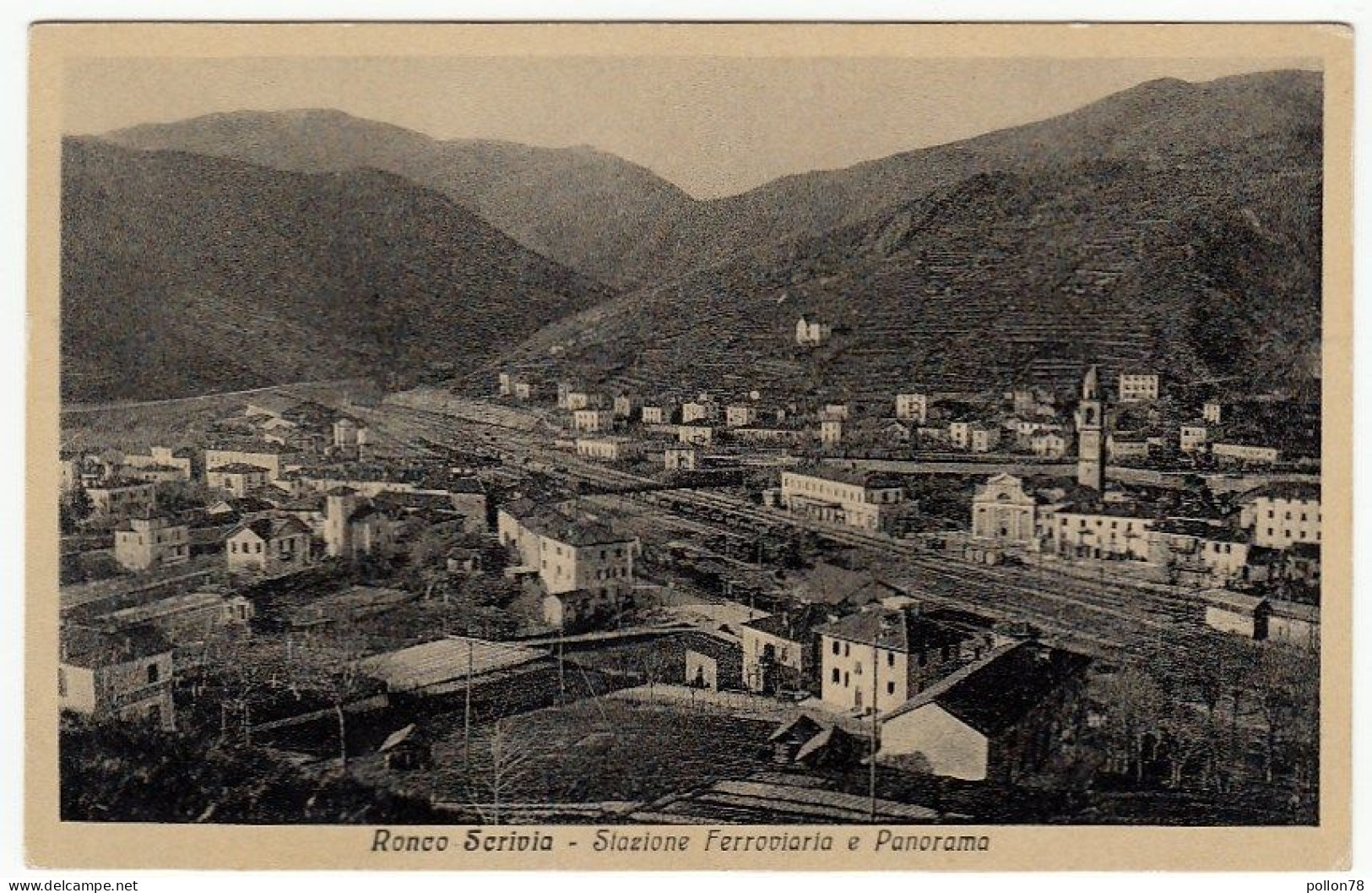 RONCO SCRIVIA - STAZIONE FERROVIARIA E PANORAMA - GENOVA - Vedi Retro - Formato Piccolo - Genova (Genoa)