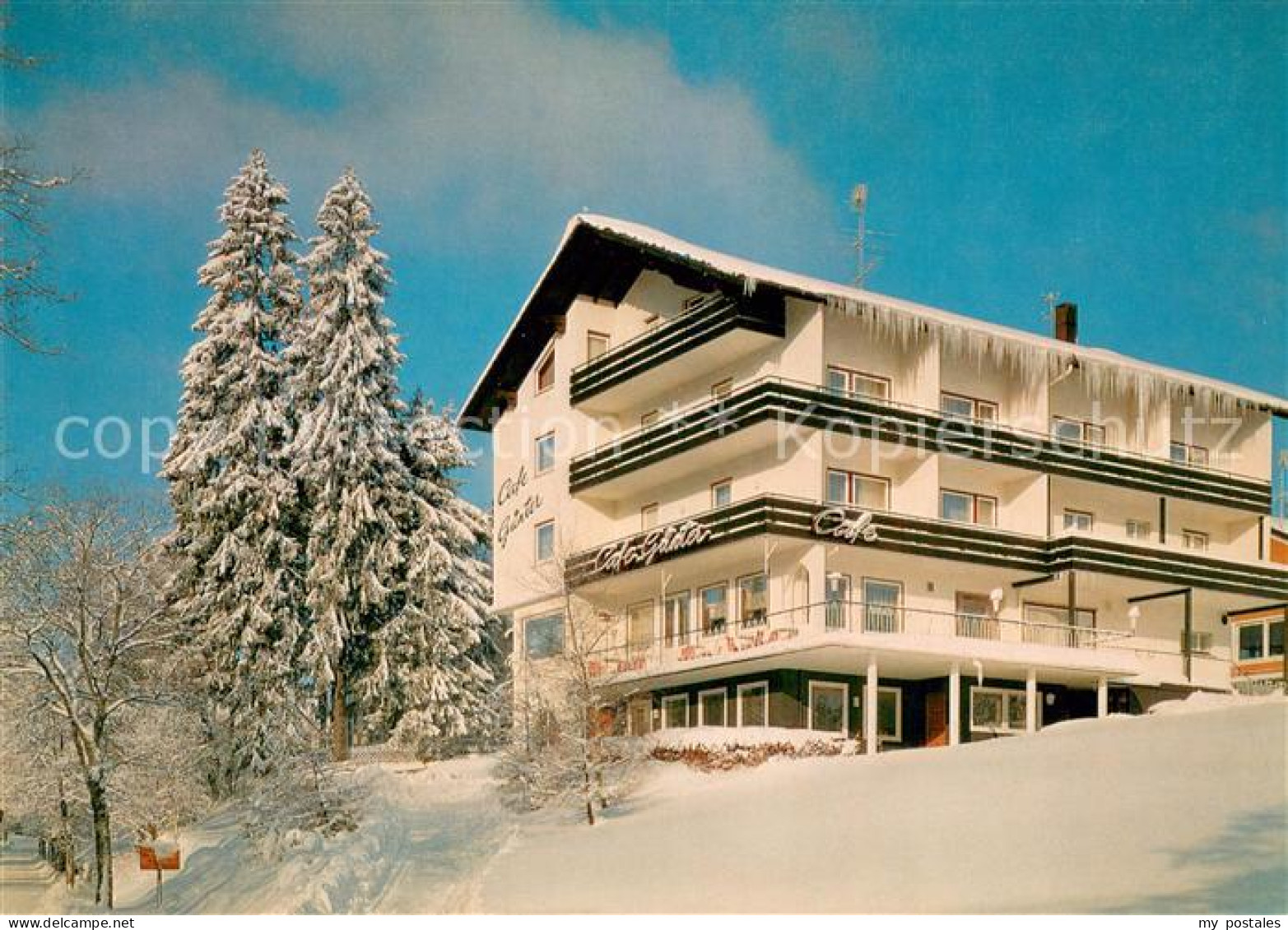 73722598 Kniebis Freudenstadt Cafe Guenter Hotel Garni Winter Schnee Kniebis Fre - Freudenstadt