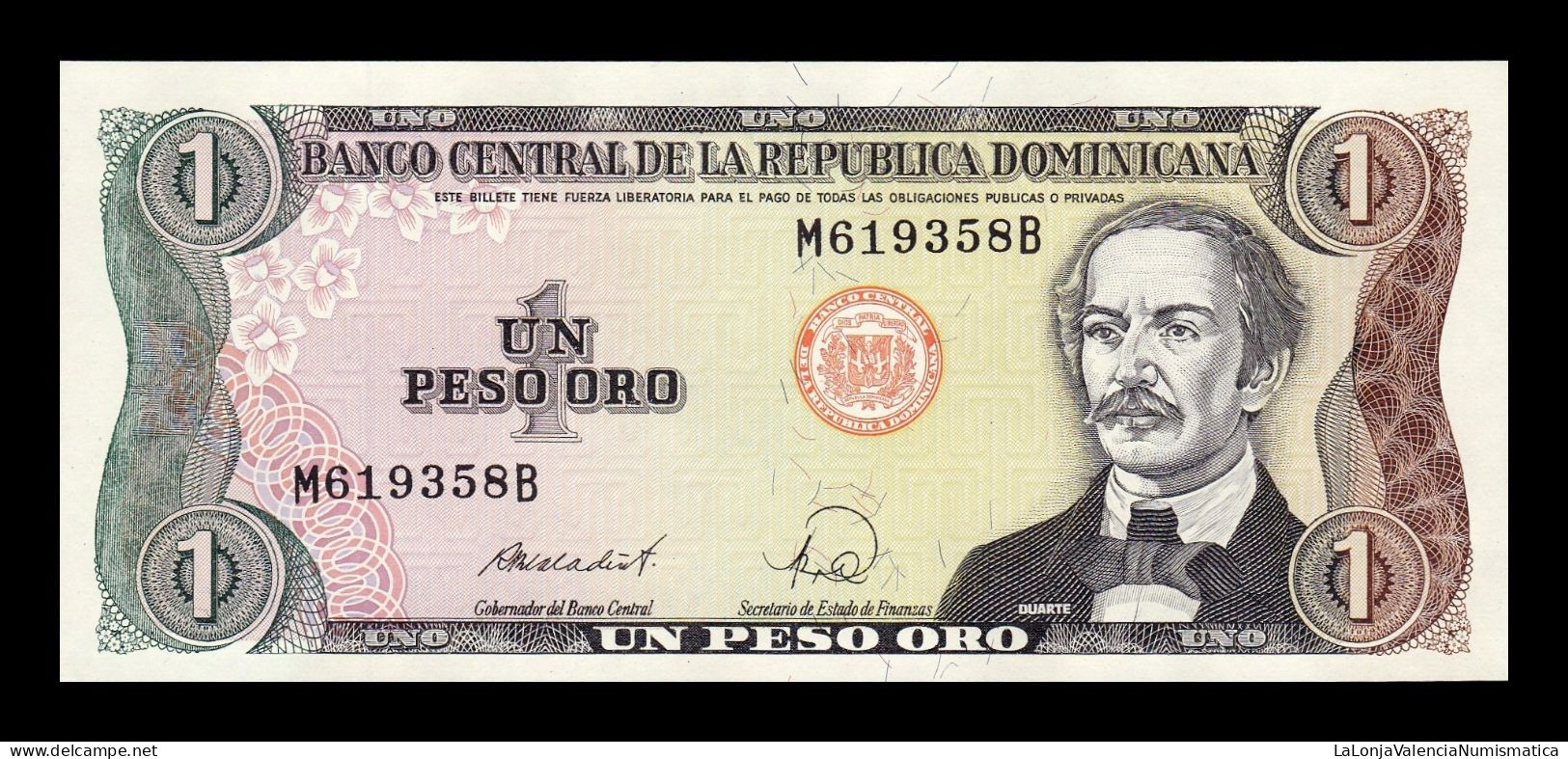 República Dominicana 1 Peso Oro 1988 Pick 126c Sc Unc - Repubblica Dominicana