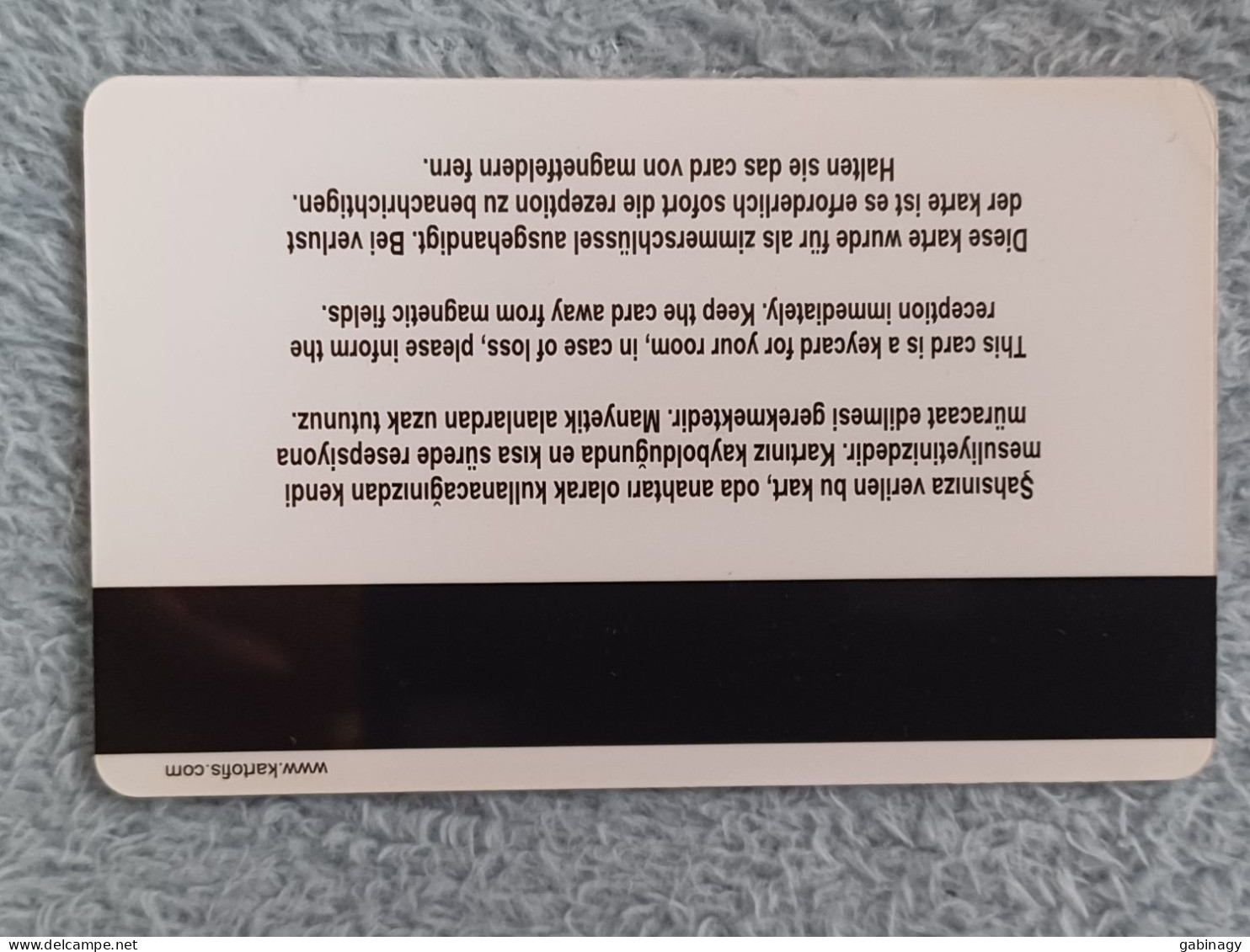 HOTEL KEYS - 2536 - TURKEY - KAYA PRESTIGE - Cartas De Hotels