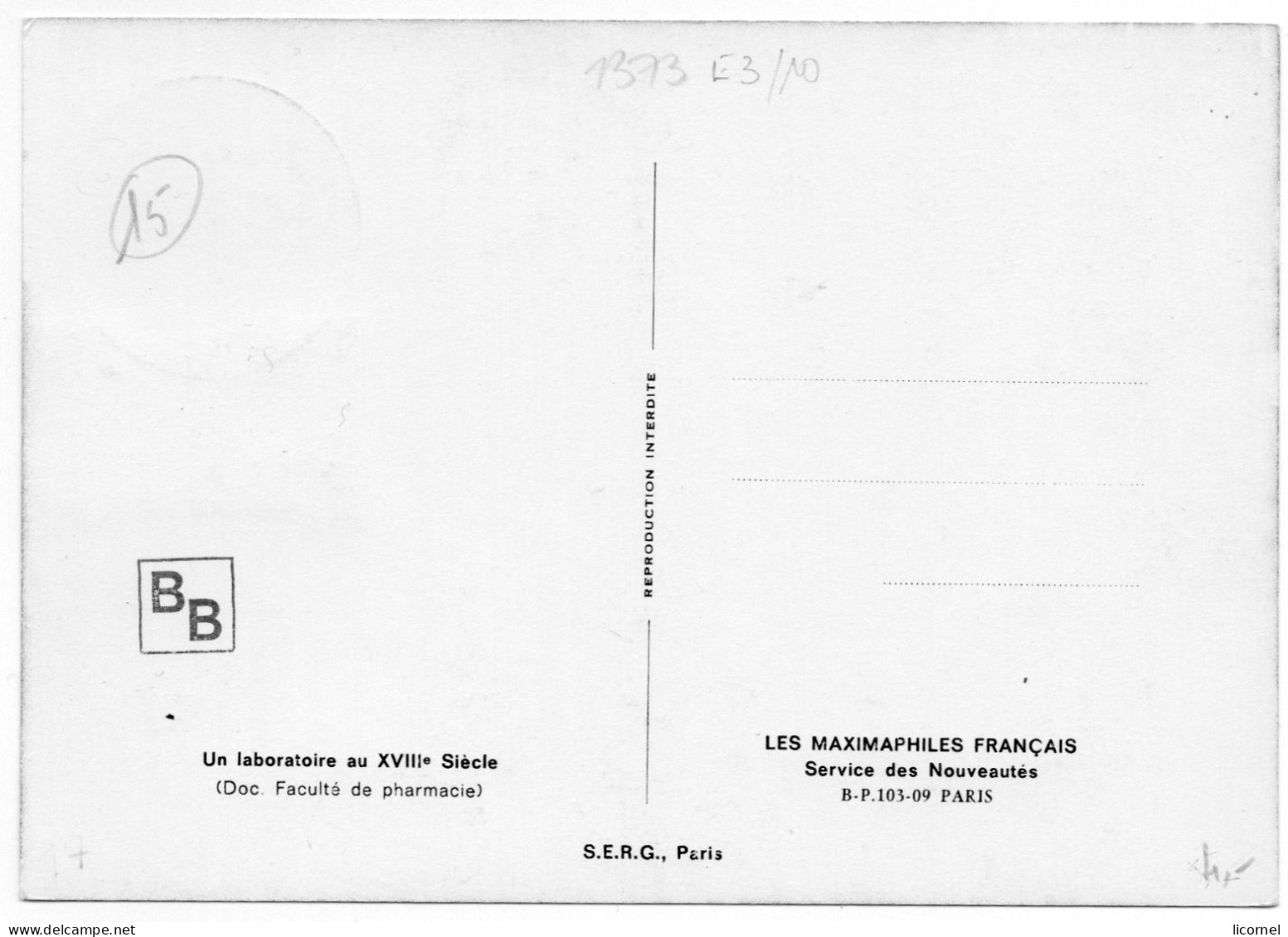 Carte Maxi 1963:un Laboratoire - 1960-1969