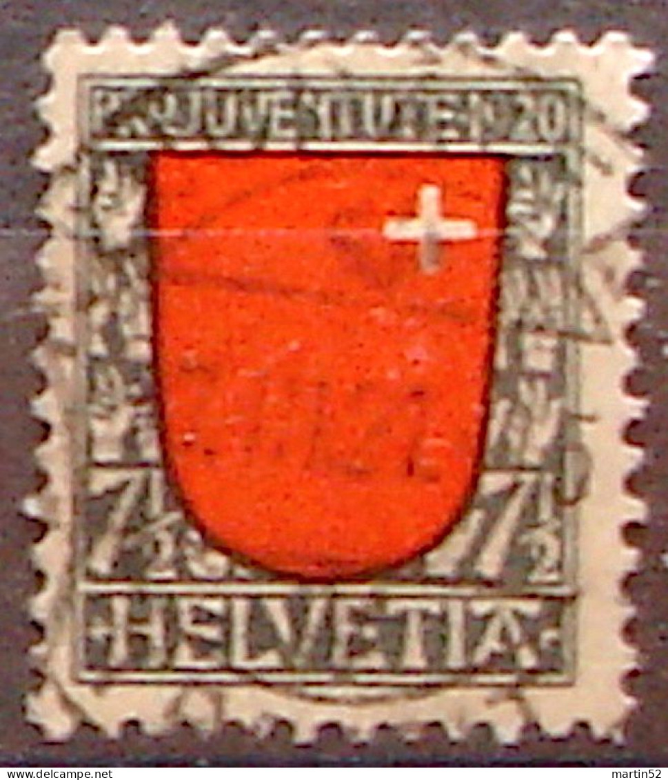 Schweiz Suisse 1920: Kantonswappen Schwyz Zu WI 15 Mi 153 Yv 176 Mit Zentral-Stempel NEUCHÂTEL 27.III.21 (Zu CHF 25.00) - Usati