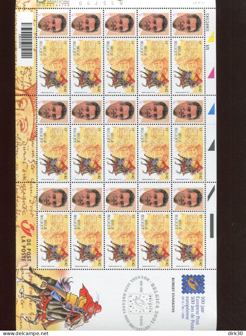 Belgie 2996 Belgica 2001 Gepersonaliseerde Zegels In Volledig Vel MNH RR Robert Ennekens - Nuevos