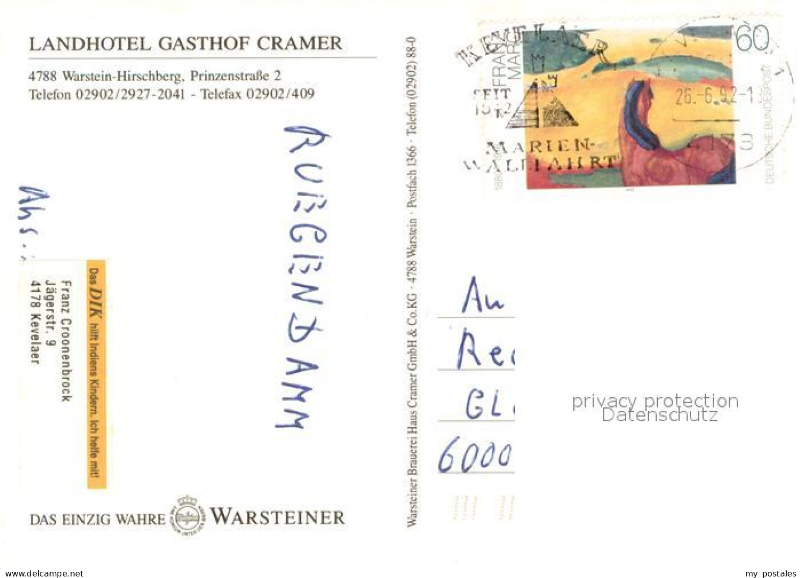 73722535 Warstein Landhotel-Gasthof Cramer Fachwerkhaus Warstein - Warstein