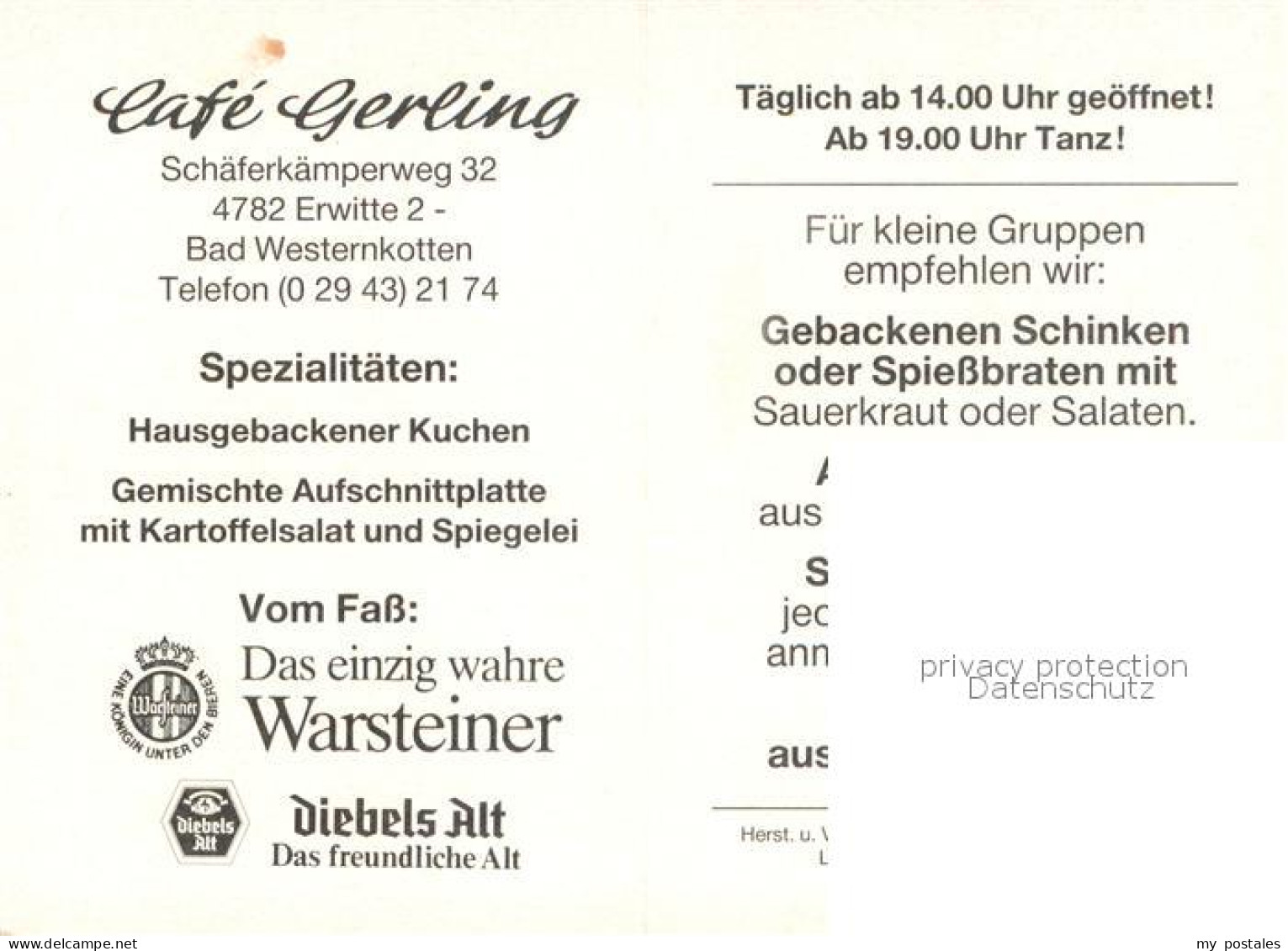 73722533 Erwitte Cafe Gerling Informationen Erwitte - Sonstige & Ohne Zuordnung