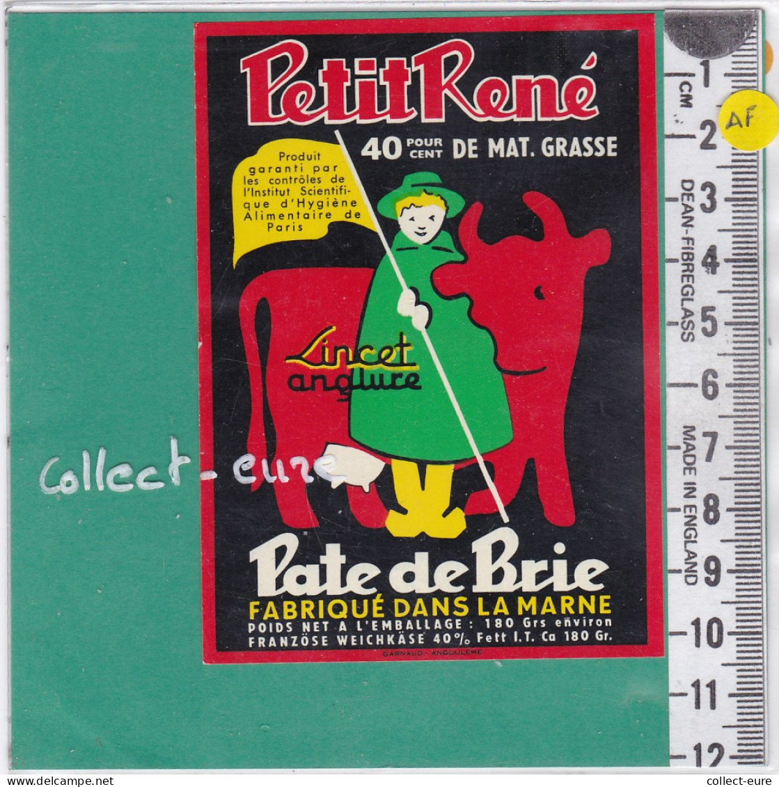 C1203 FROMAGE PATE DE BRIE PETIT RENE MARNE 40 % 180 Gr VARIANTE - Kaas