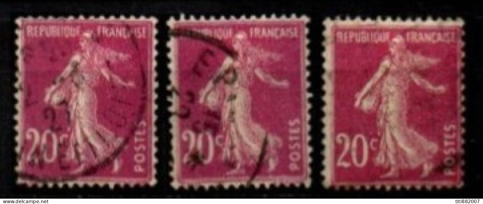 FRANCE    -   1924 .   Y&T N° 190 Oblitérés. Points,  Neige. - Oblitérés