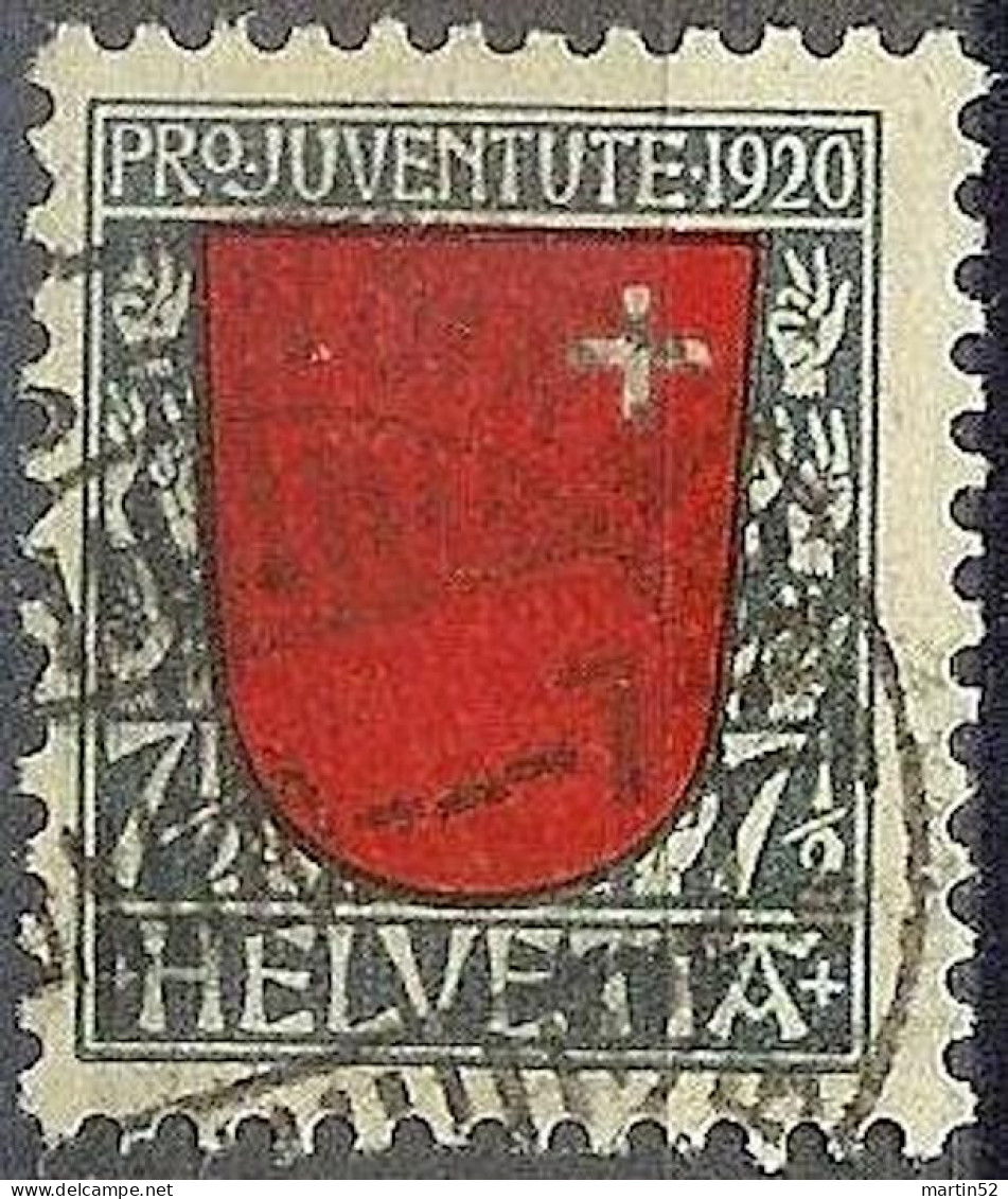 Schweiz Suisse 1920: Kantonswappen Schwyz Zu WI 15 Mi 153 Yv 176 Mit Stempel LE NOIRMONT ?.XII.20 (Zu CHF 25.00) - Usati