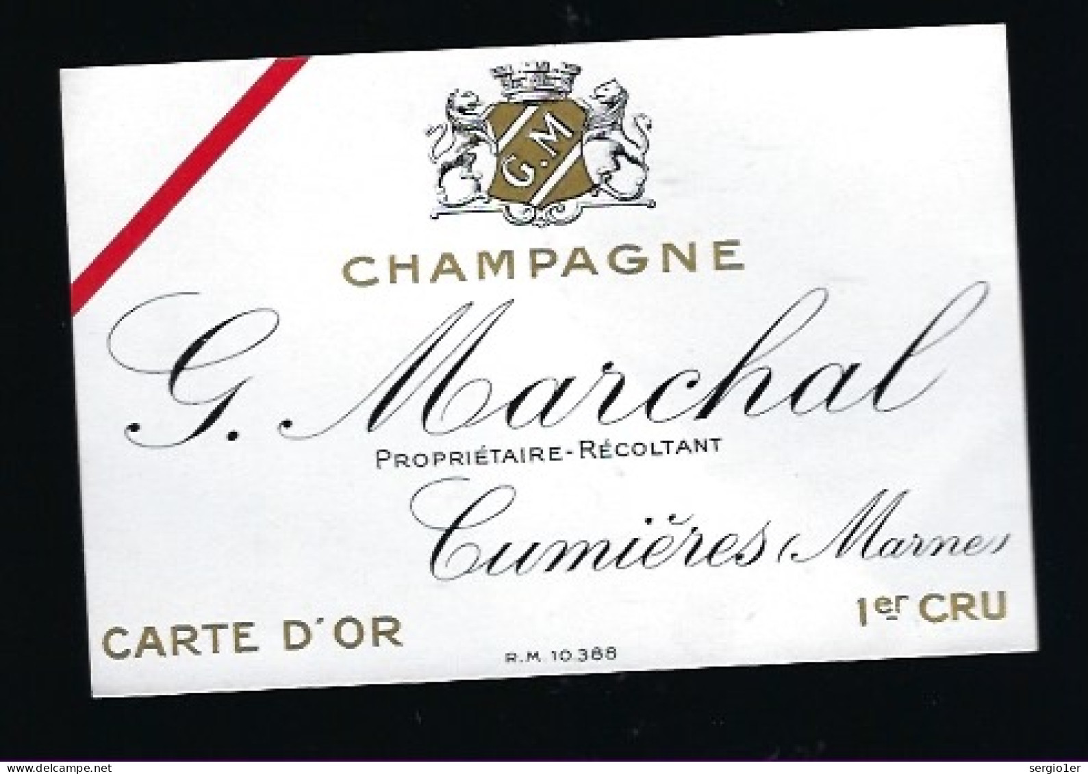 Etiquette Champagne 1er Cru Carte D'Or G Marchal    Cumieres  Marne 51 - Champan