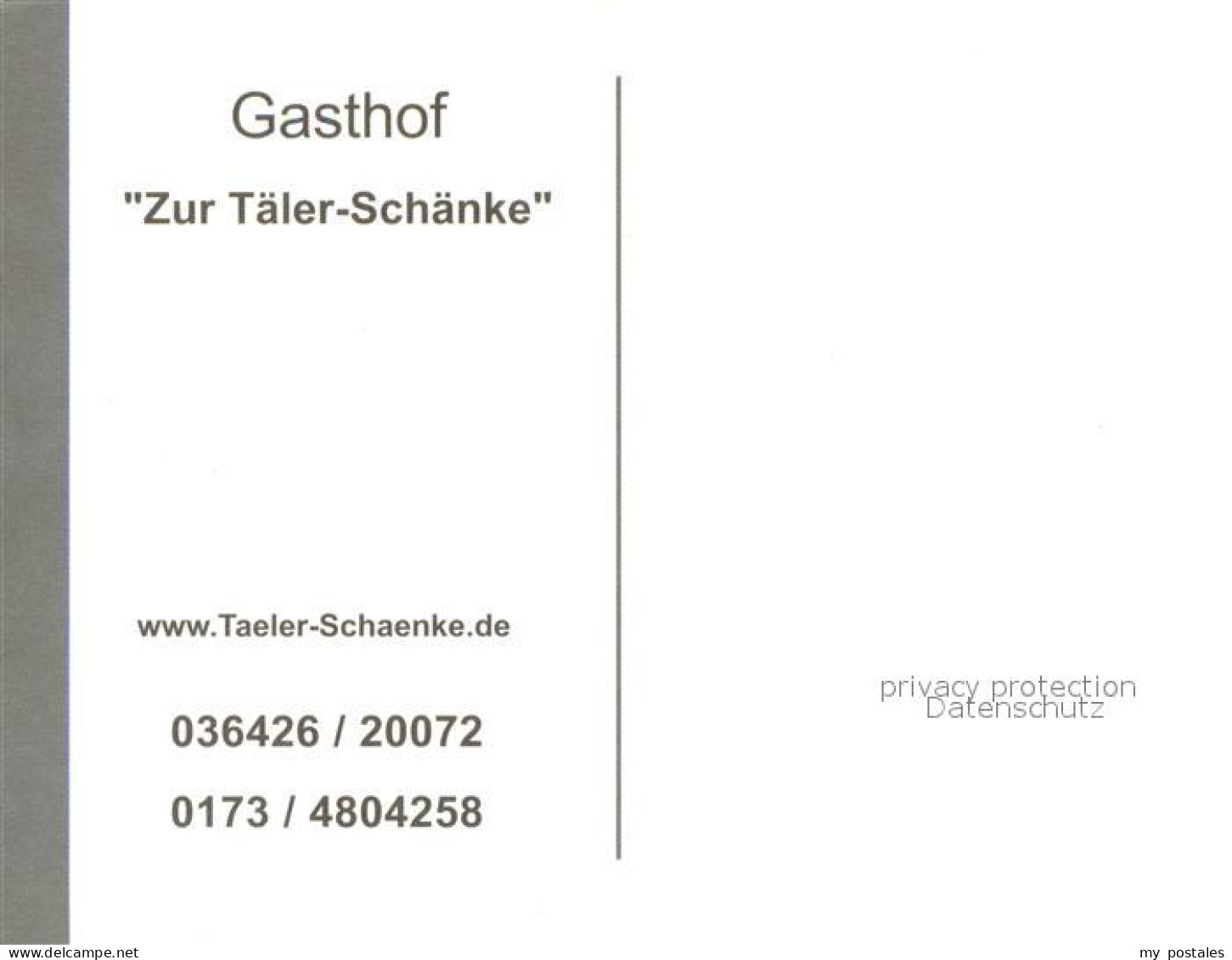 73722502 Lippersdorf-Erdmannsdorf Gasthof Zur Taeler-Schaenke Lippersdorf-Erdman - Otros & Sin Clasificación