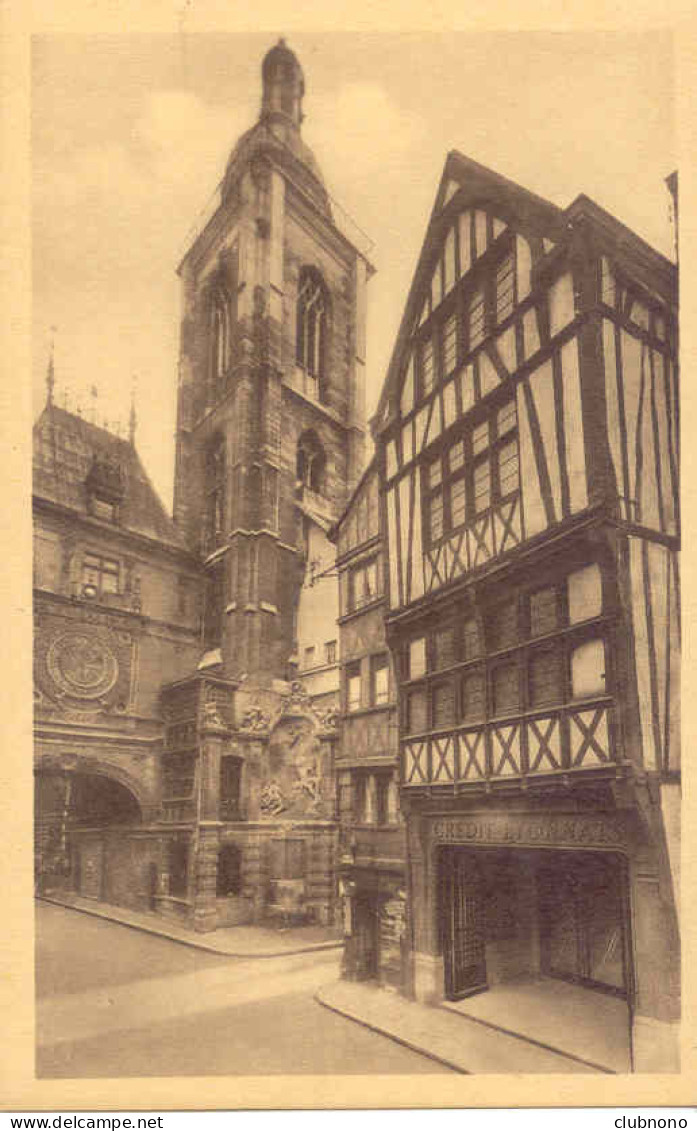 CPA -ROUEN - AGENCE CREDIIT LYONNAIS -  RUE GROS HORLOGE (BELLE CARTE DE COLLECTION) - Rouen