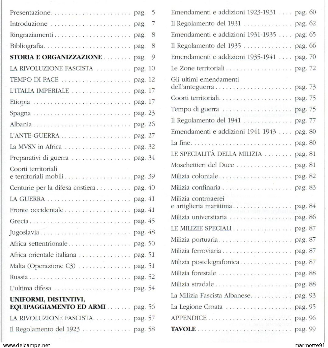 MVSN STORIA ORGANIZZAZIONE UNIFORMI DISTINTIVI ITALIE DUCE 1923 1945 UNIFORMES INSIGNES - 1939-45